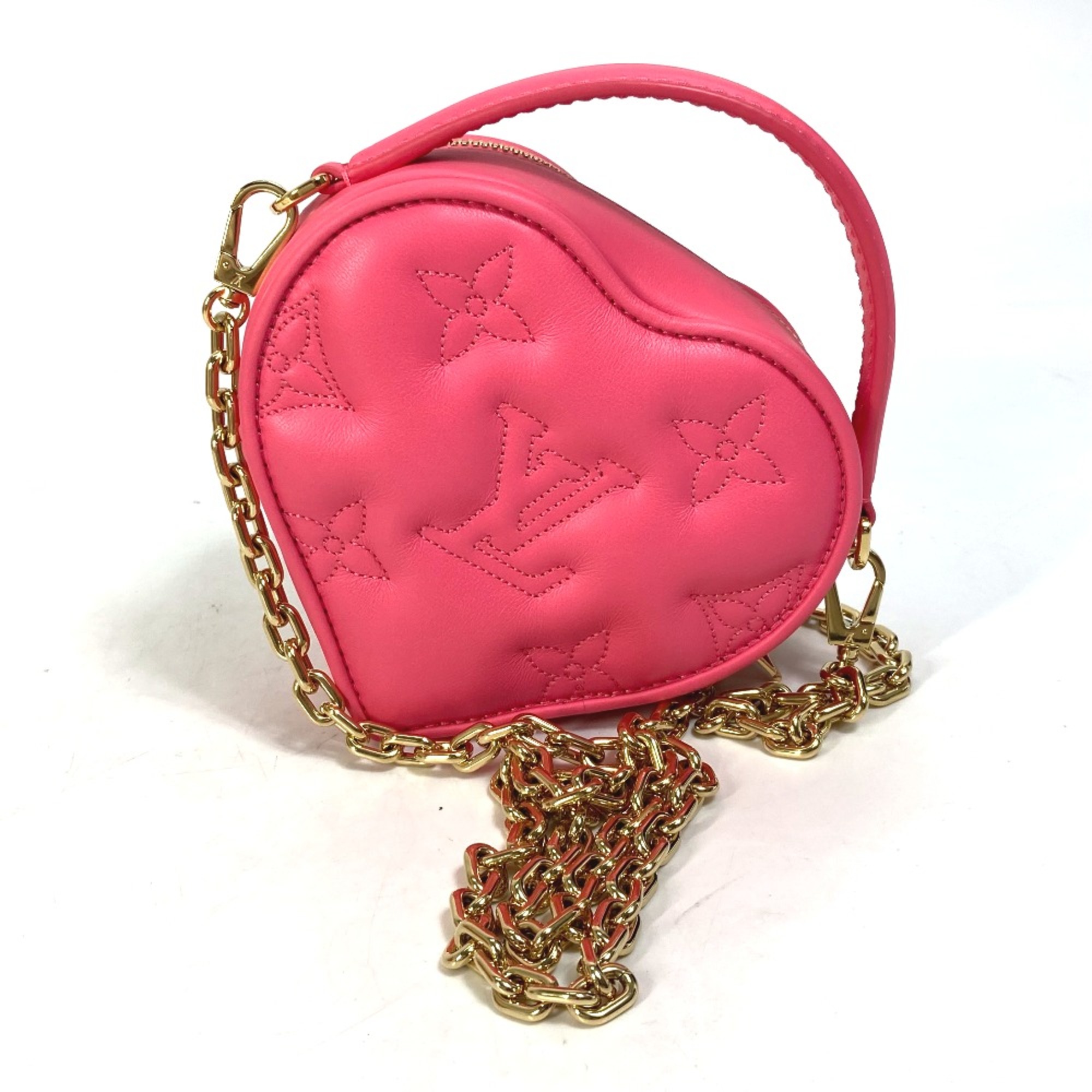 Louis Vuitton M81893 Monogram bubblegram Chain Bag 2WAY Bag Hand Bag Shoulder Bag Dragon fruit pink