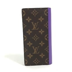 Louis Vuitton M81538 MonogramMacassar Folded flap Long Wallet Brown x purple