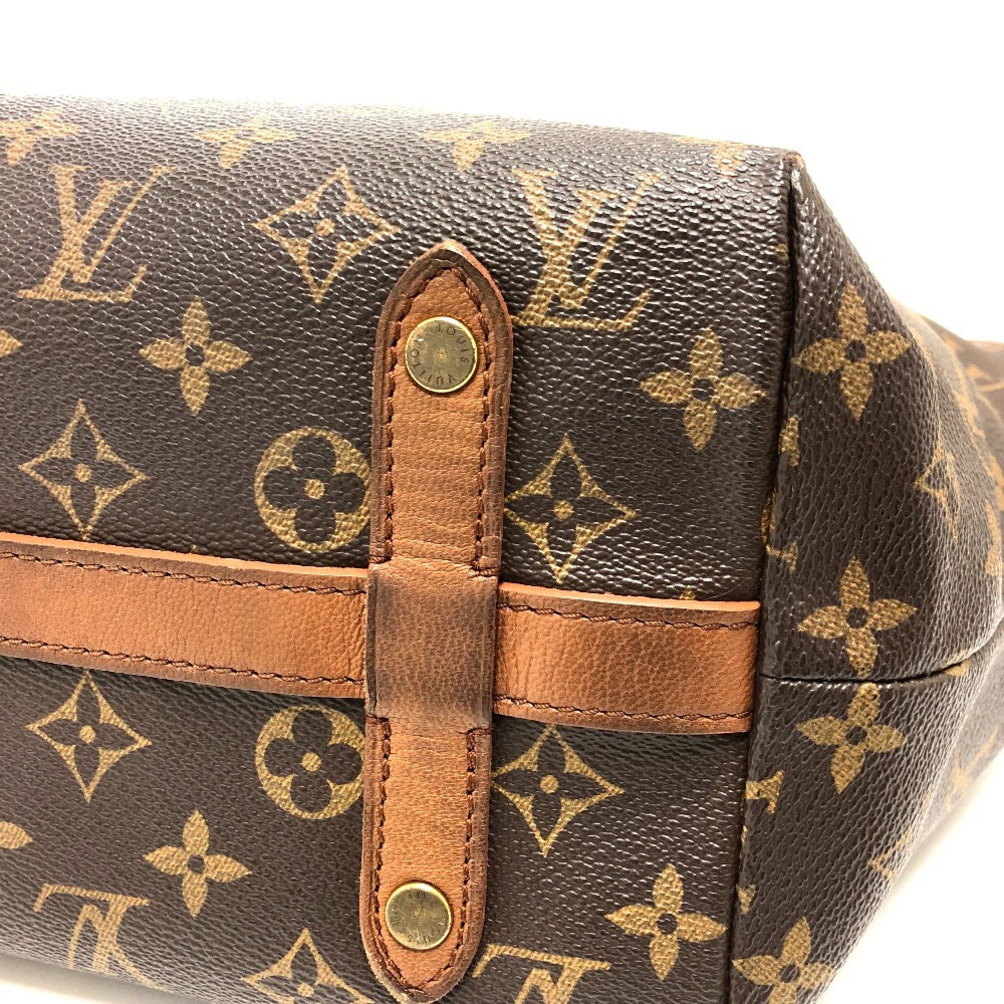 Louis Vuitton M40503 Monogram Tote Bag Bordeaux/Camel Brown GoldHardware