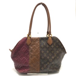 Louis Vuitton M40503 Monogram Tote Bag Bordeaux/Camel Brown GoldHardware