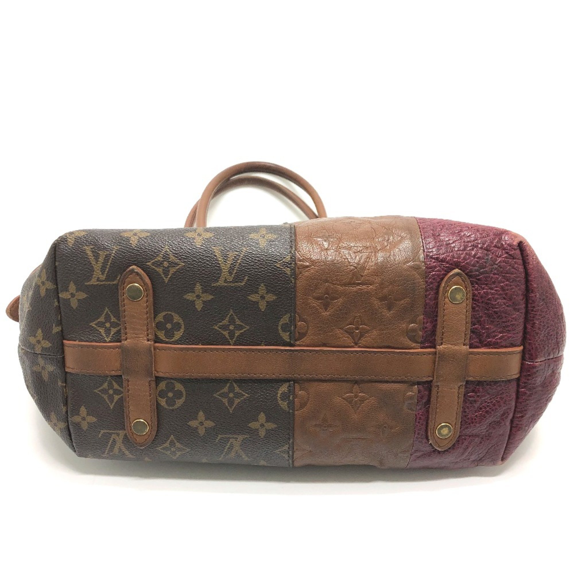 Louis Vuitton M40503 Monogram Tote Bag Bordeaux/Camel Brown GoldHardware