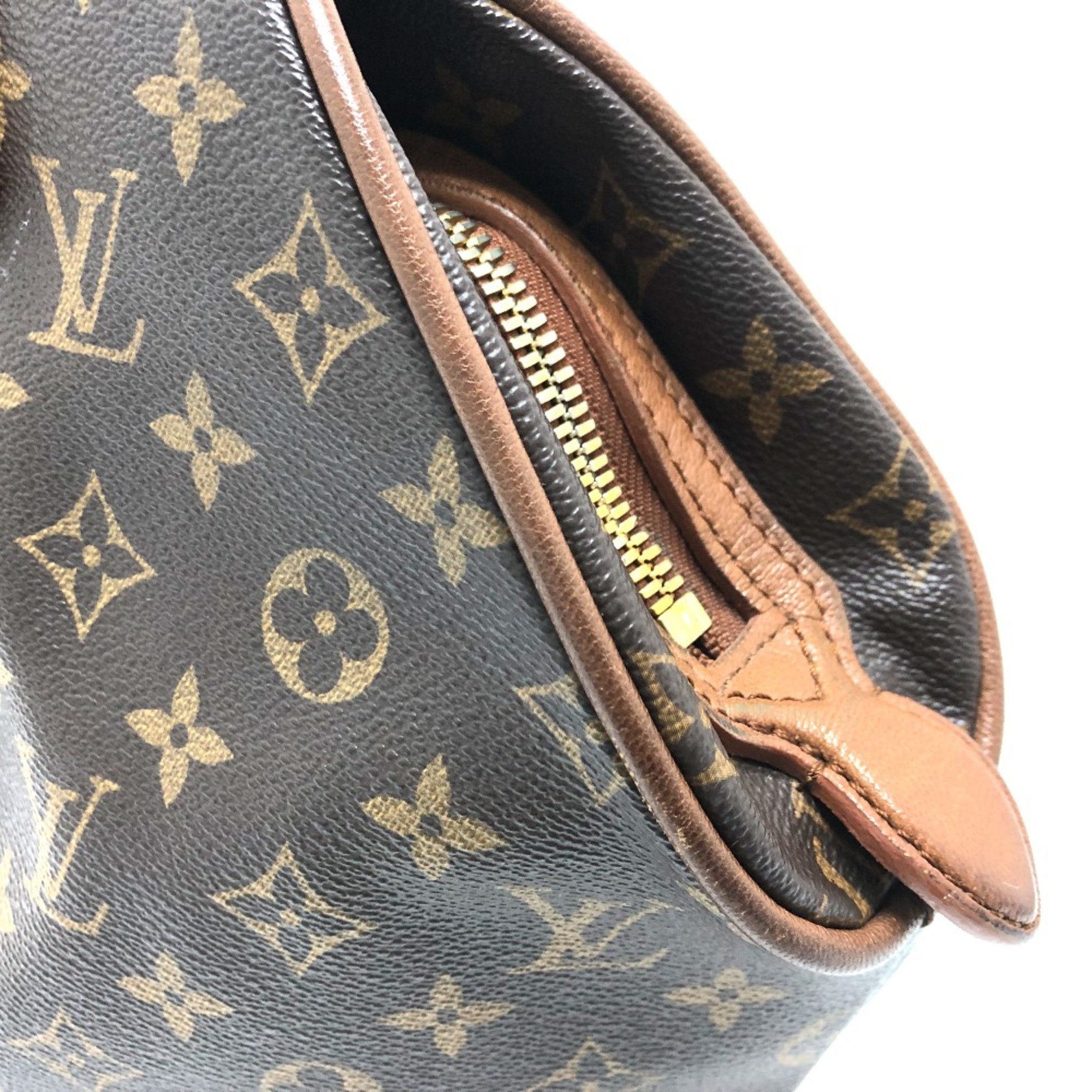 Louis Vuitton M40503 Monogram Tote Bag Bordeaux/Camel Brown GoldHardware