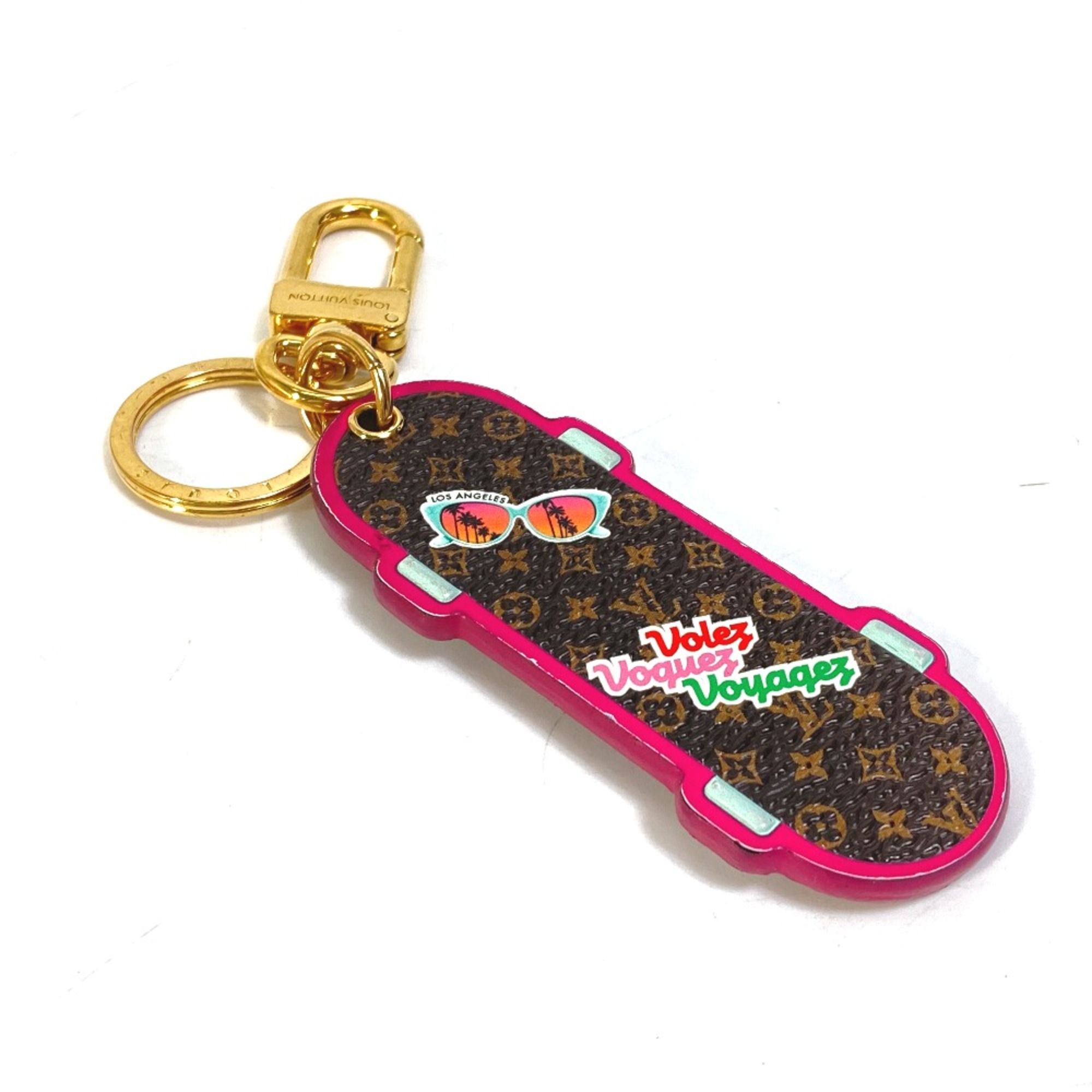 Louis Vuitton M69006 Monogram Charm Key Holder Brown pink