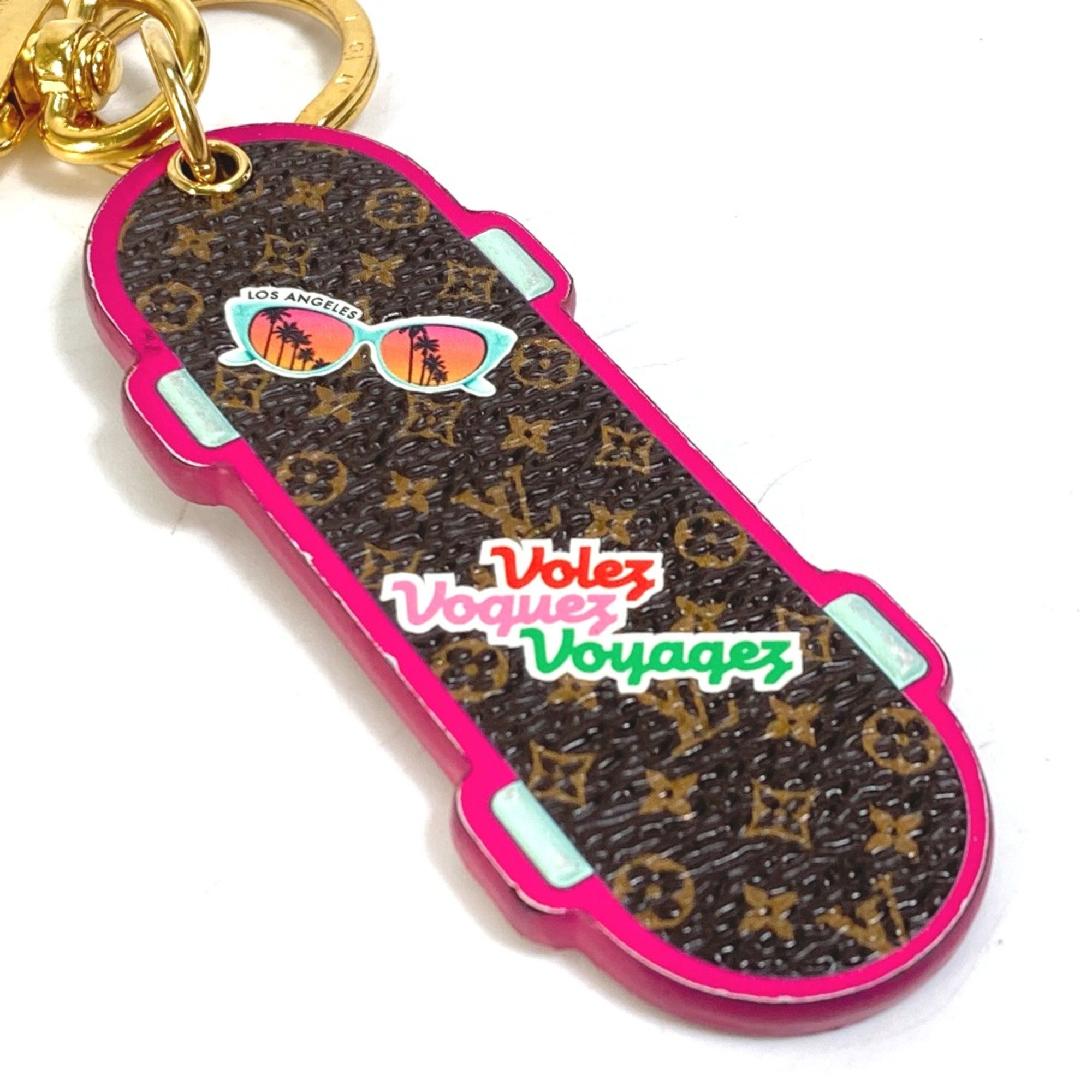 Louis Vuitton M69006 Monogram Charm Key Holder Brown pink