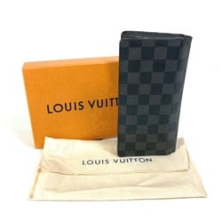 Louis Vuitton N62655 Damier Graphite Old model Bi-fold Long Wallet Black