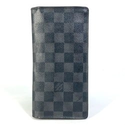 Louis Vuitton N62655 Damier Graphite Old model Bi-fold Long Wallet Black