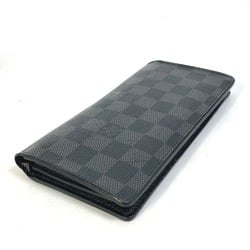 Louis Vuitton N62655 Damier Graphite Old model Bi-fold Long Wallet Black