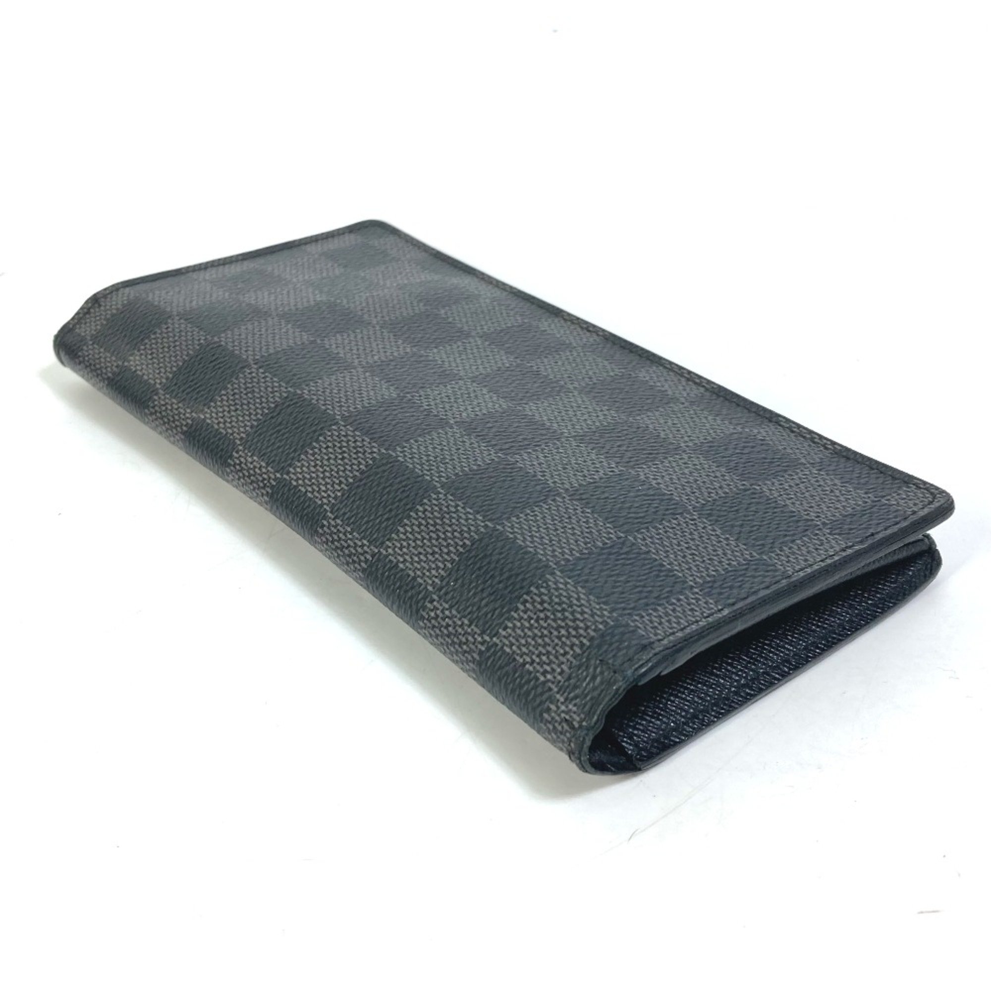 Louis Vuitton N62655 Damier Graphite Old model Bi-fold Long Wallet Black