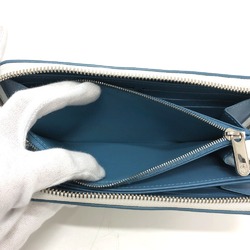 Louis Vuitton M69215 MonogramMahina Zip Around Long Wallet Snow Blue Orage White SilverHardware