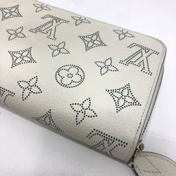 Louis Vuitton M69215 MonogramMahina Zip Around Long Wallet Snow Blue Orage White SilverHardware