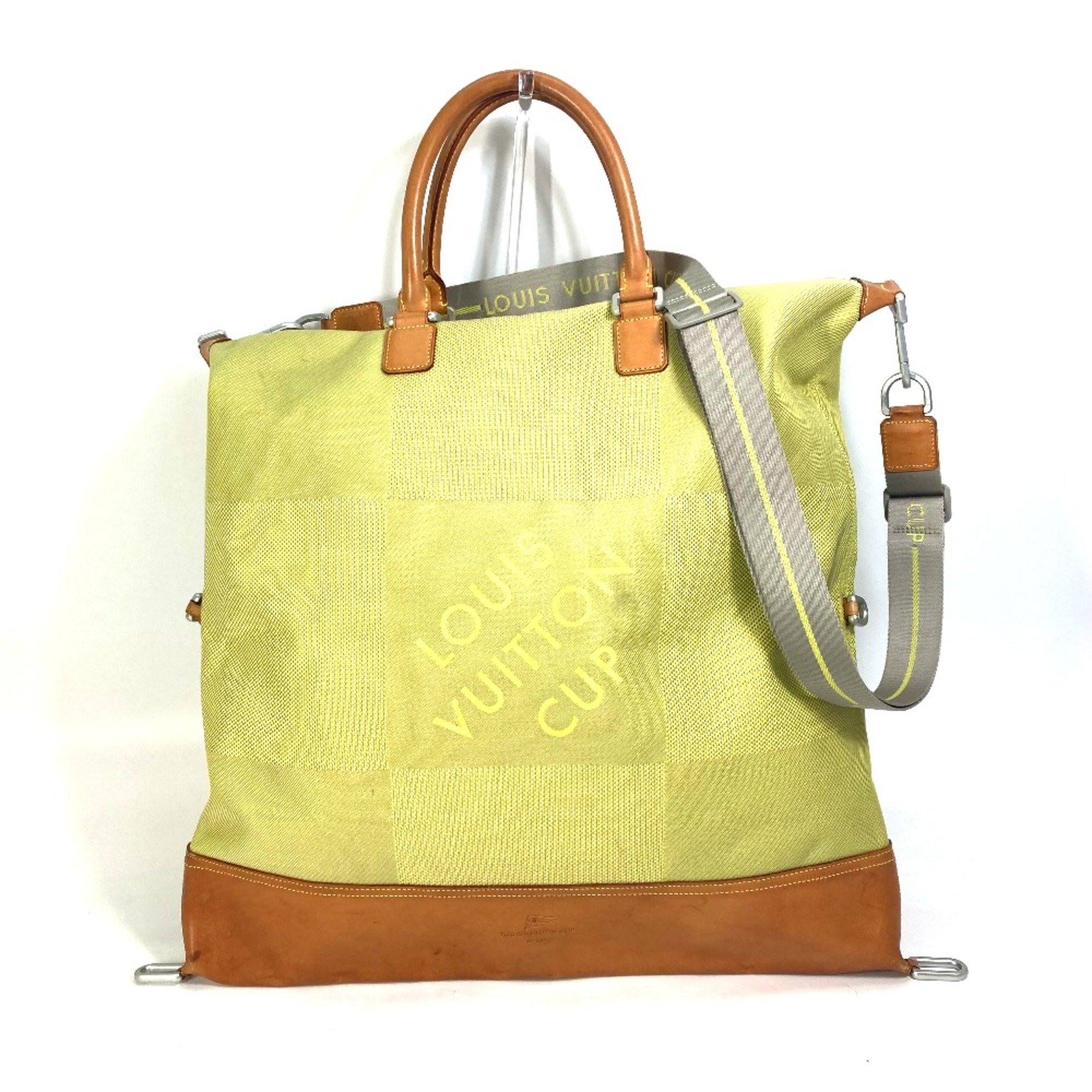 Louis Vuitton M80633 Damier Geant LVCUP 2WAY bag Hand Bag Shoulder Bag Lime Green yellow