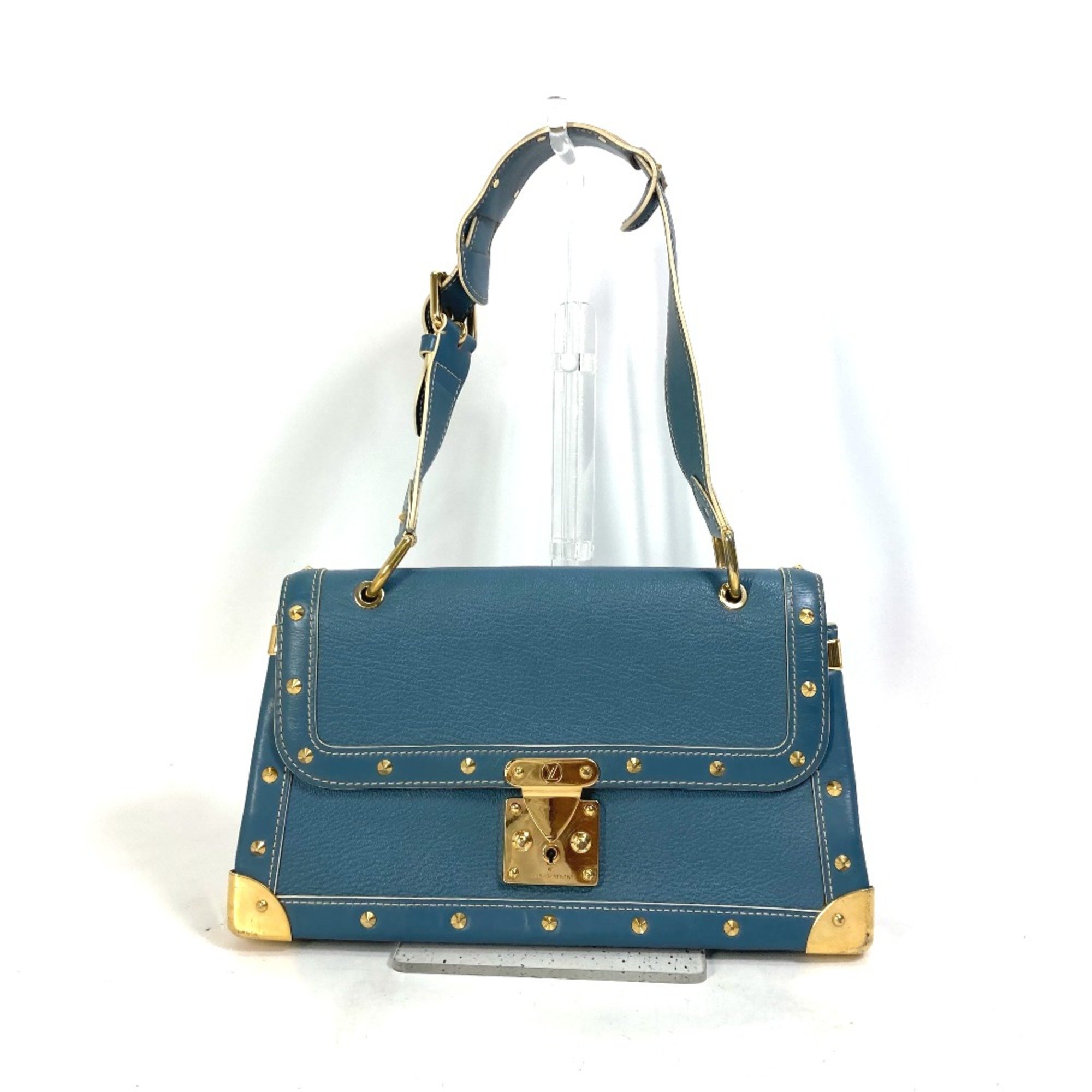 Louis Vuitton M91821 Suhali bag shoulder studs Shoulder Bag blue