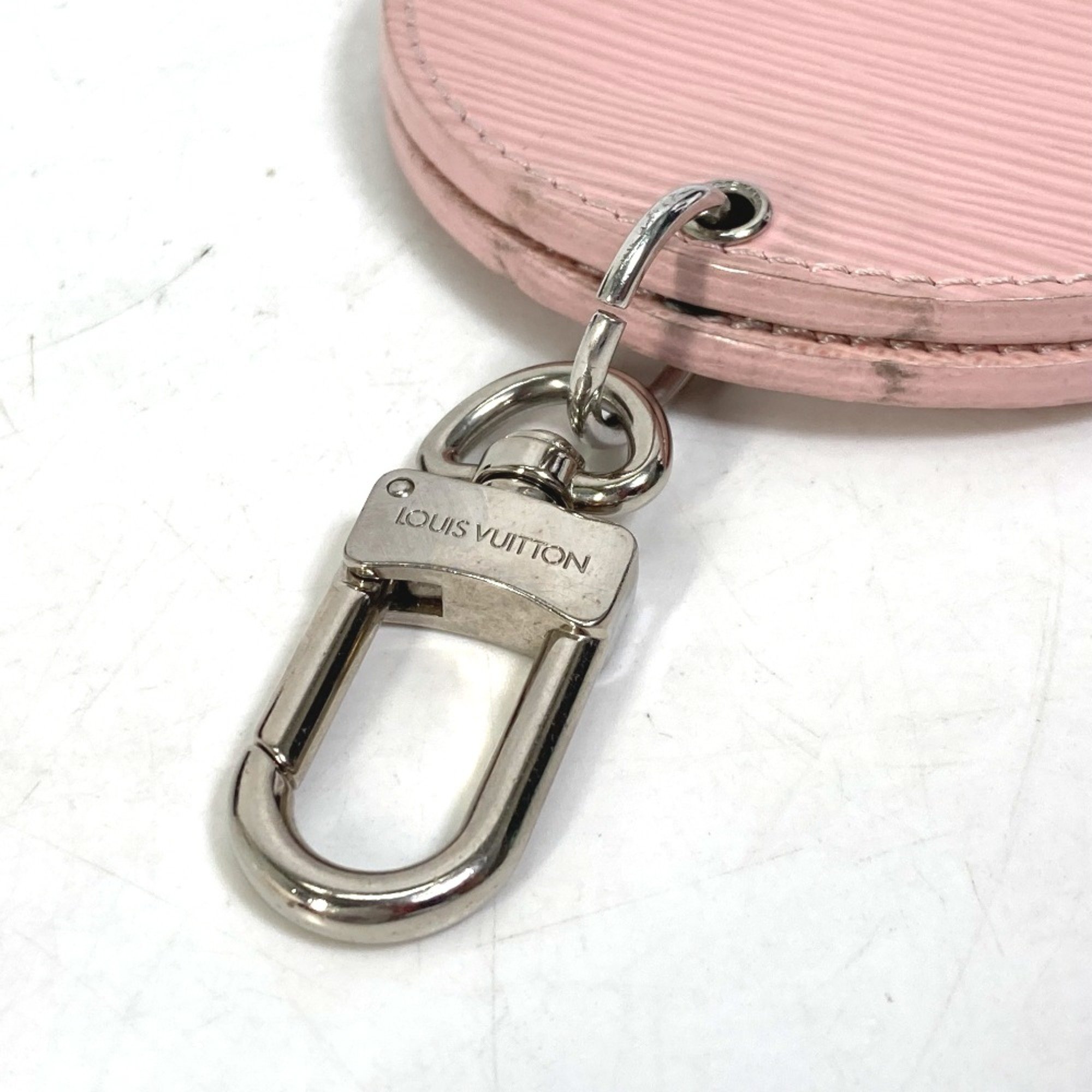 Louis Vuitton M68004 Epi Bag Charm Key Ring Key Holder Rose valerine pink