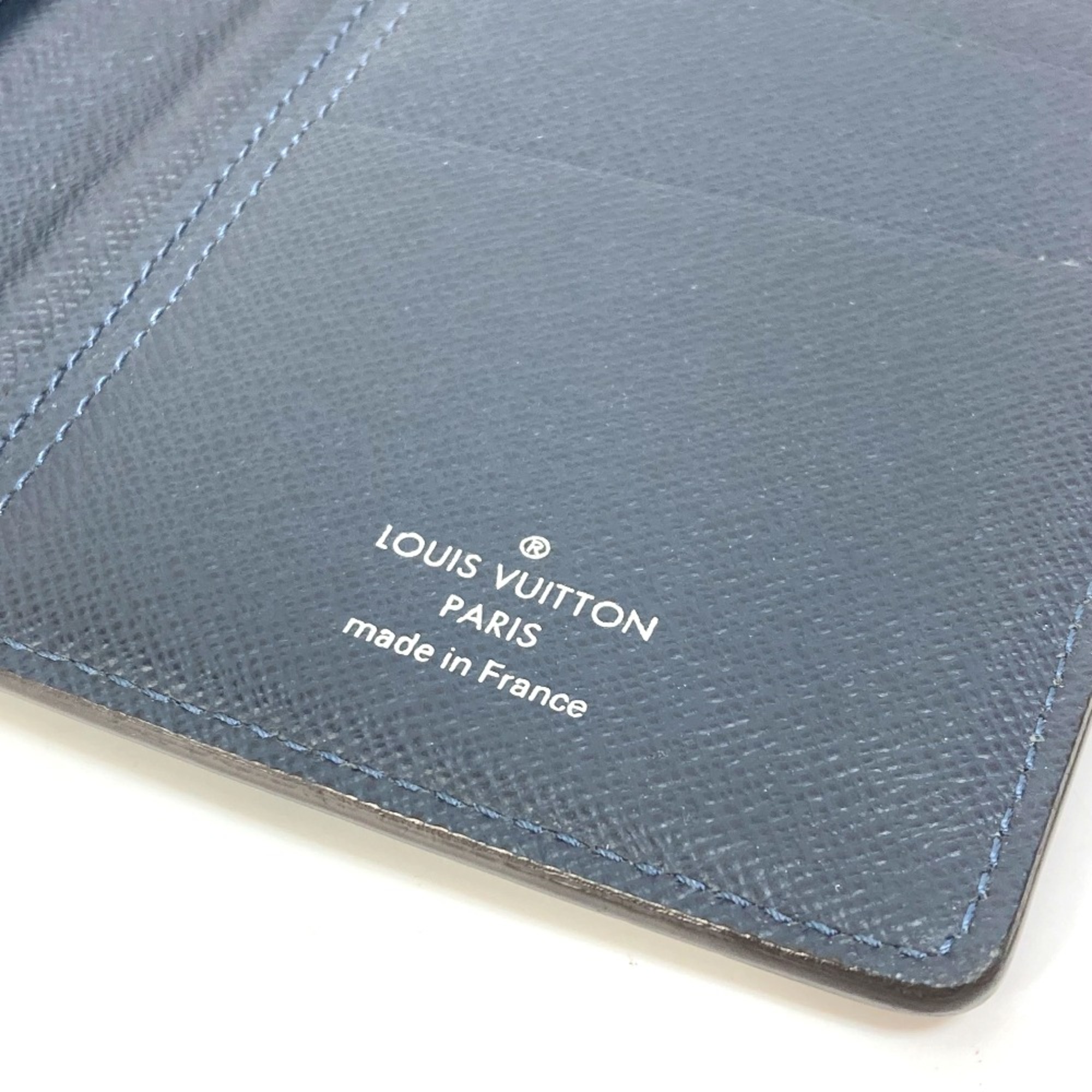 Louis Vuitton M30713 Taiga V Two fold Long Wallet Navy blue