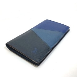 Louis Vuitton M30713 Taiga V Two fold Long Wallet Navy blue