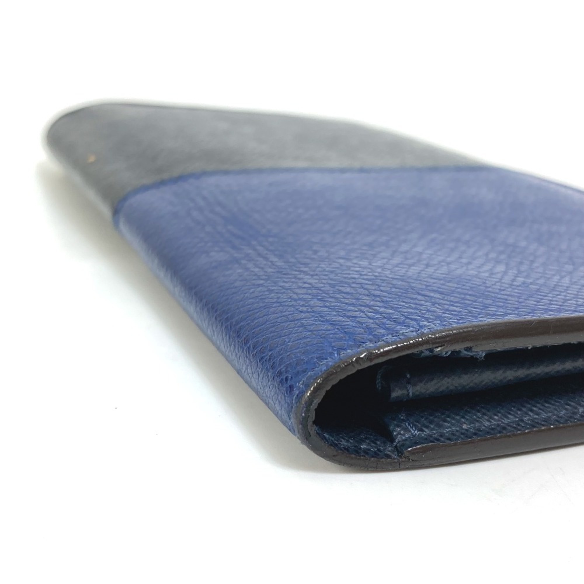 Louis Vuitton M30713 Taiga V Two fold Long Wallet Navy blue