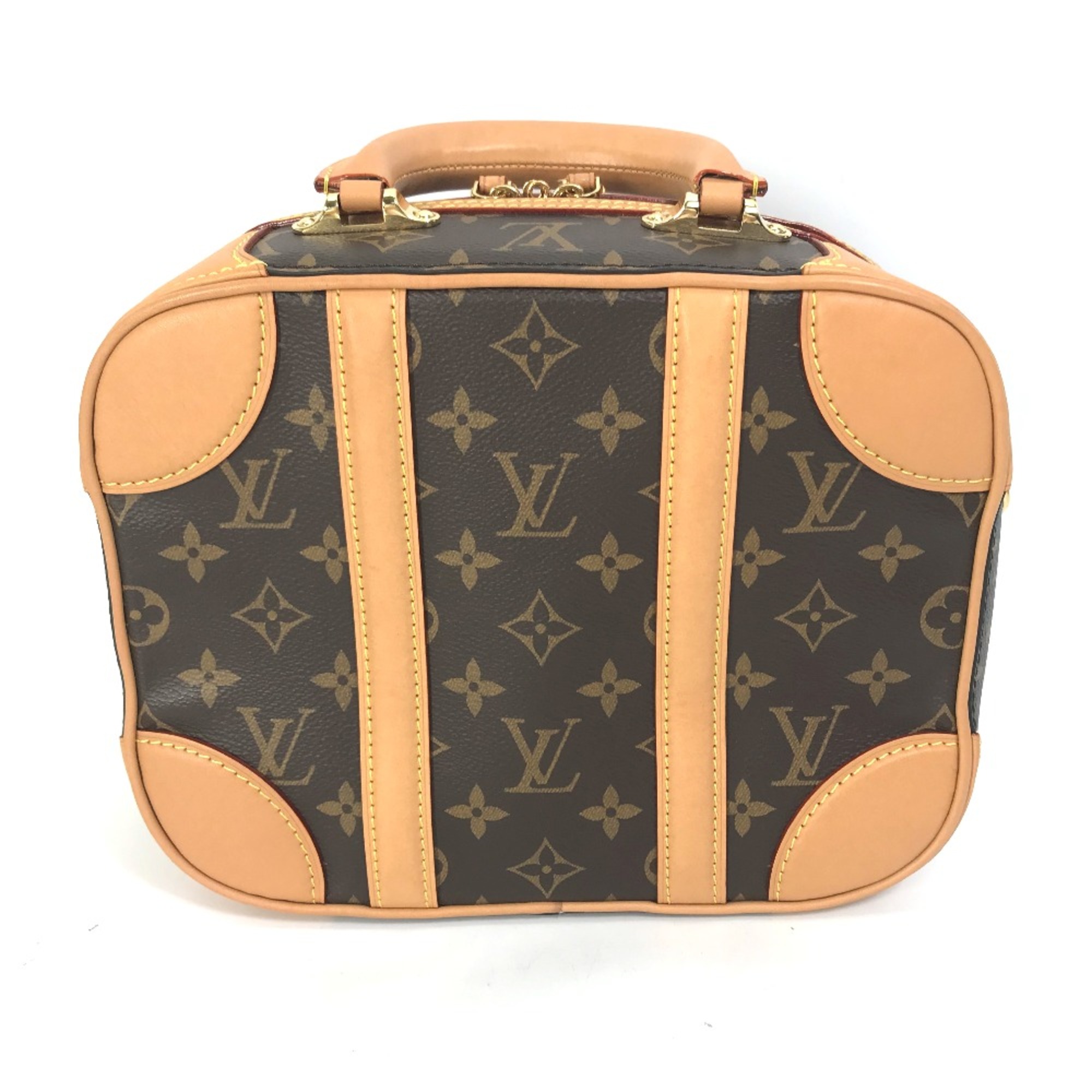 Louis Vuitton M44581 Monogram Crossbody Chain Trunk Hand Bag 2WAY Bag Shoulder Bag Duffle Bag Brown