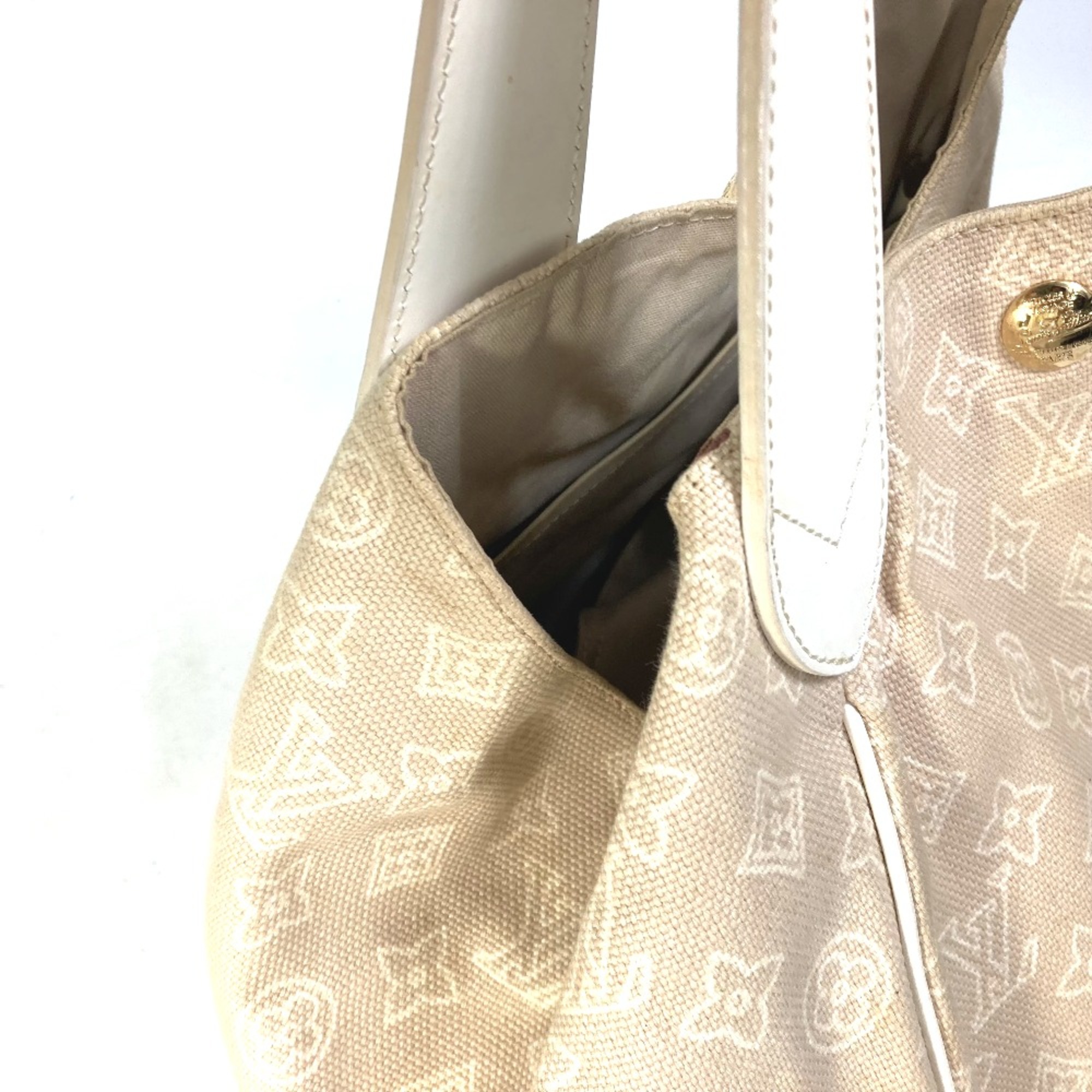 Louis Vuitton M95986 Monogram beach line Bag with pouch Shoulder Bag Tote Bag Beige White