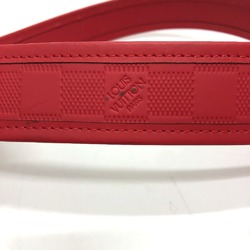 Louis Vuitton M9122 Damier Infini Fashion Accessories belt Red SilverHardware