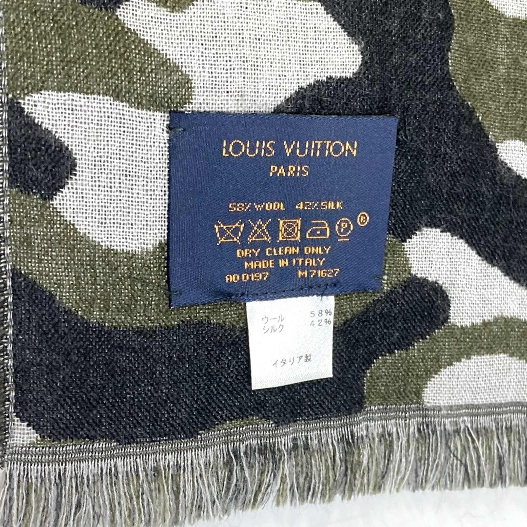 Louis Vuitton M71627 Camouflage camouflage Stole/Shawl Black x khaki