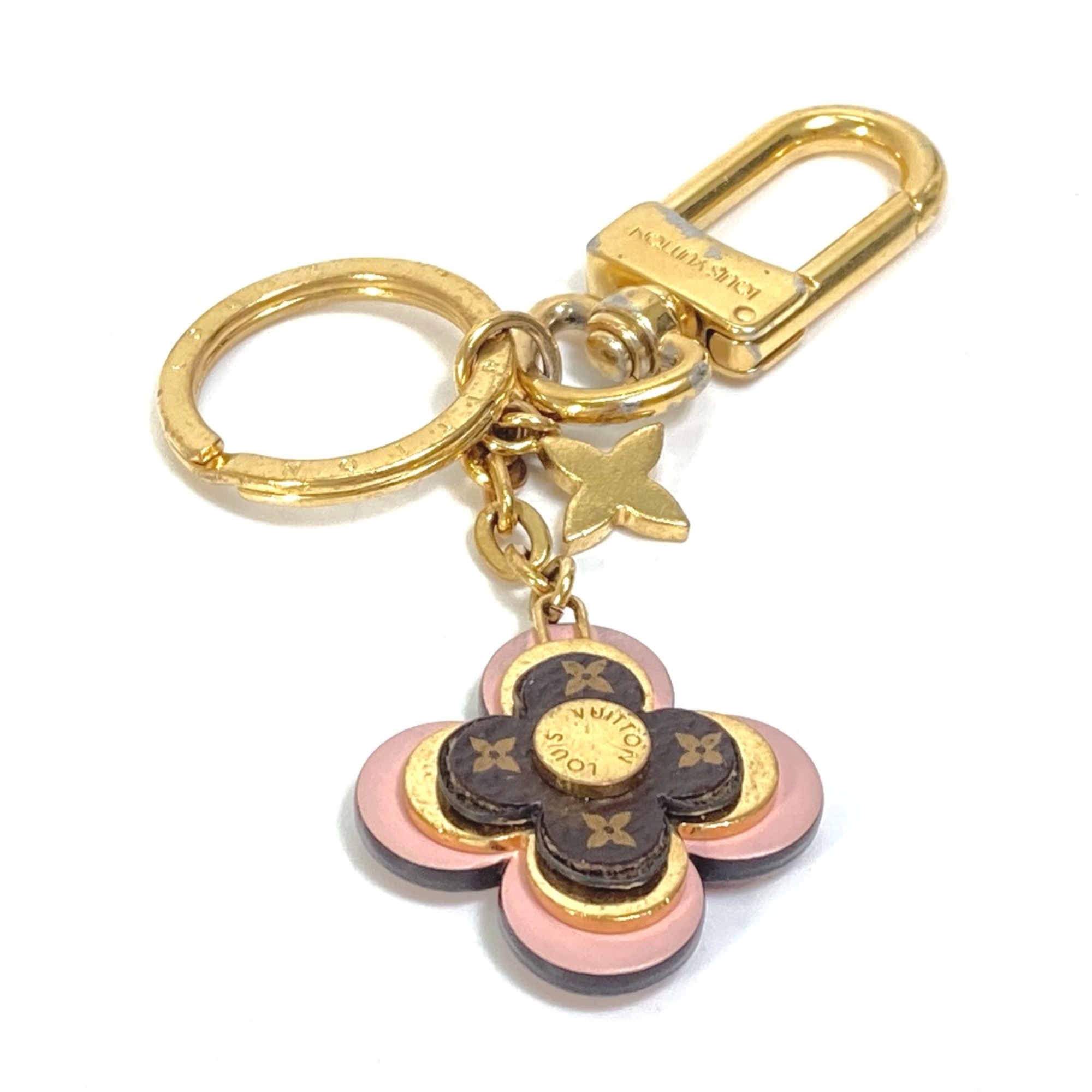 Louis Vuitton M63085 Monogram Key Holder Brown Gold