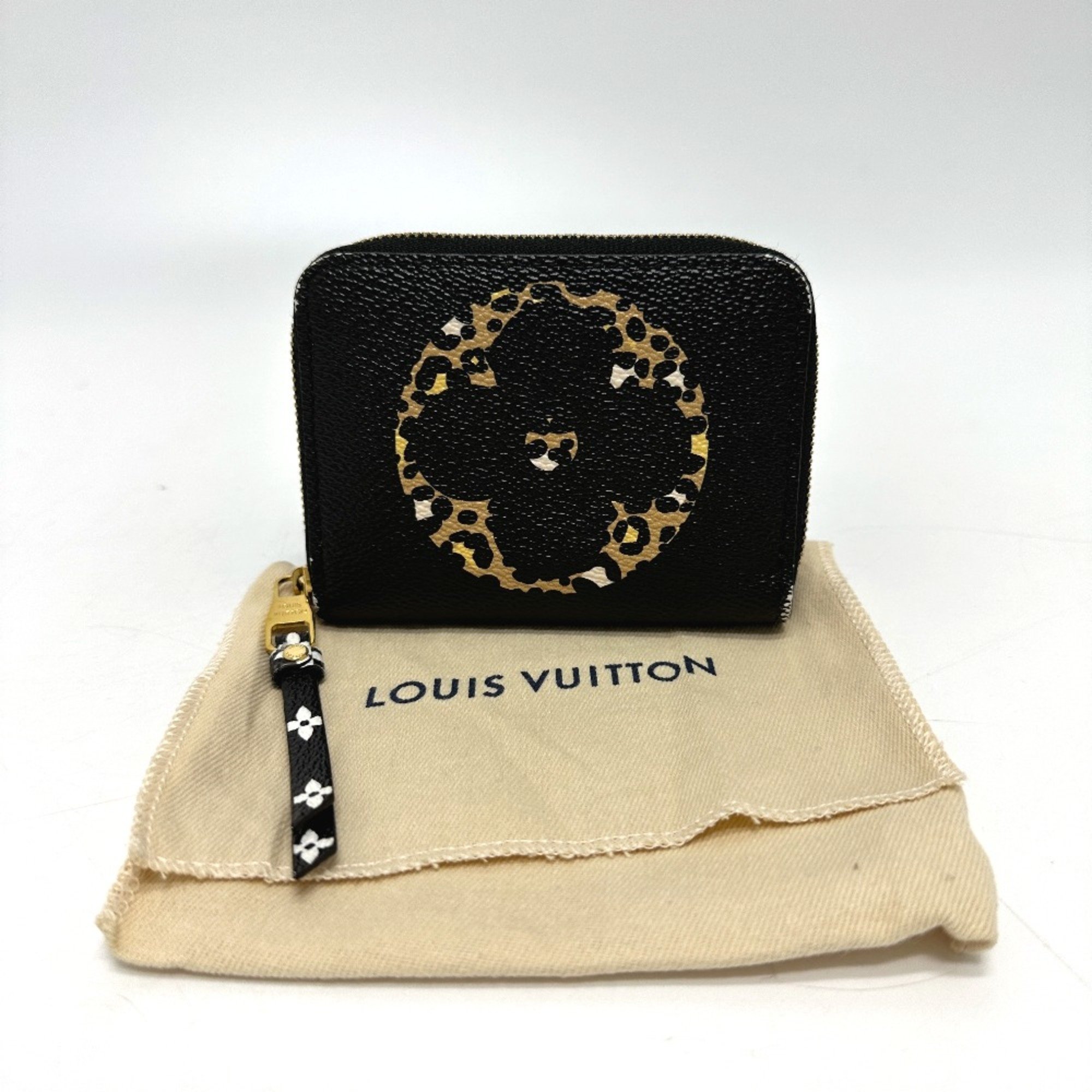 Louis Vuitton M67878 Monogram jungle Wallet coin purse Black