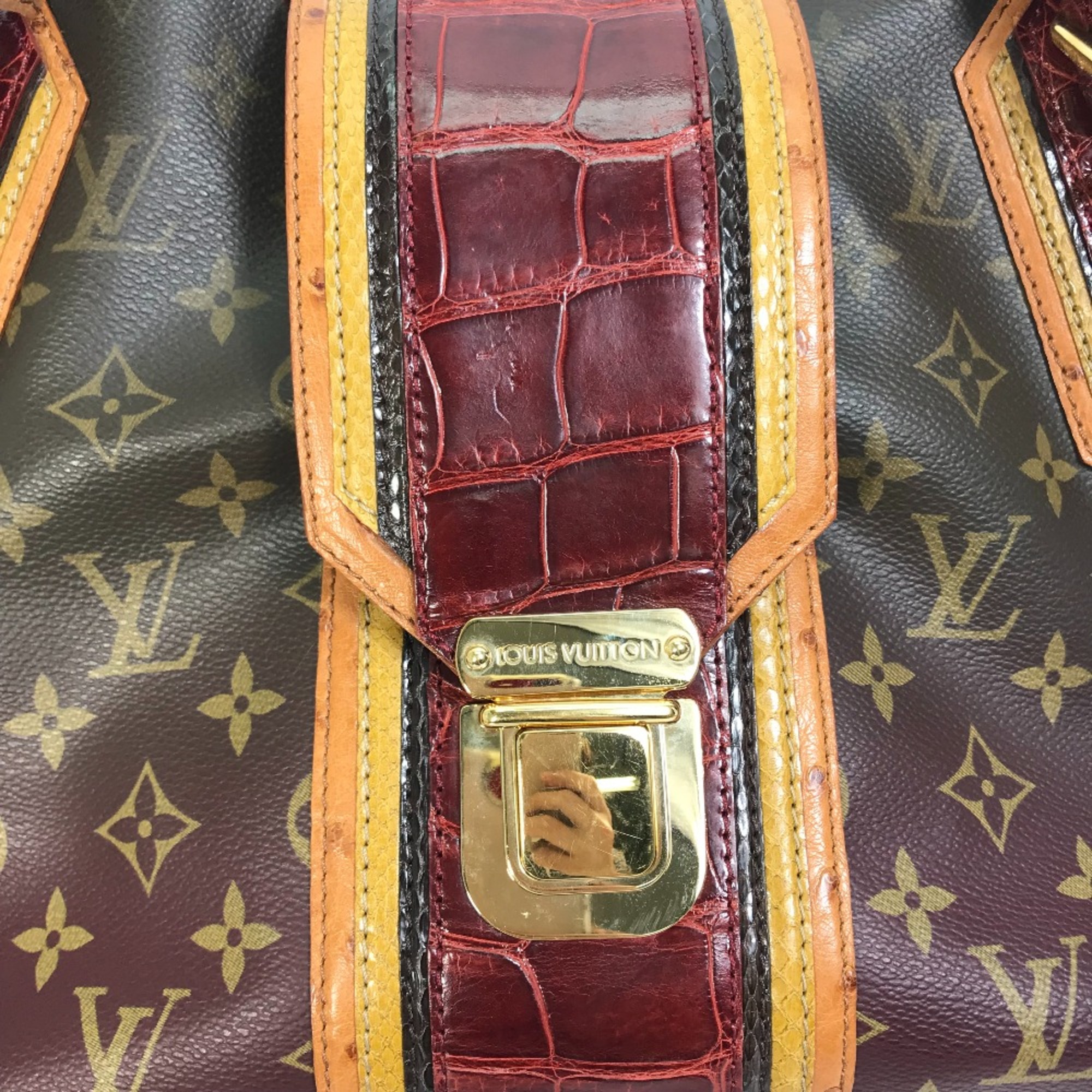 Louis Vuitton M95580 Monogram Mirage Bag Duffle Bag Shoulder Shoulder Bag Red Brown