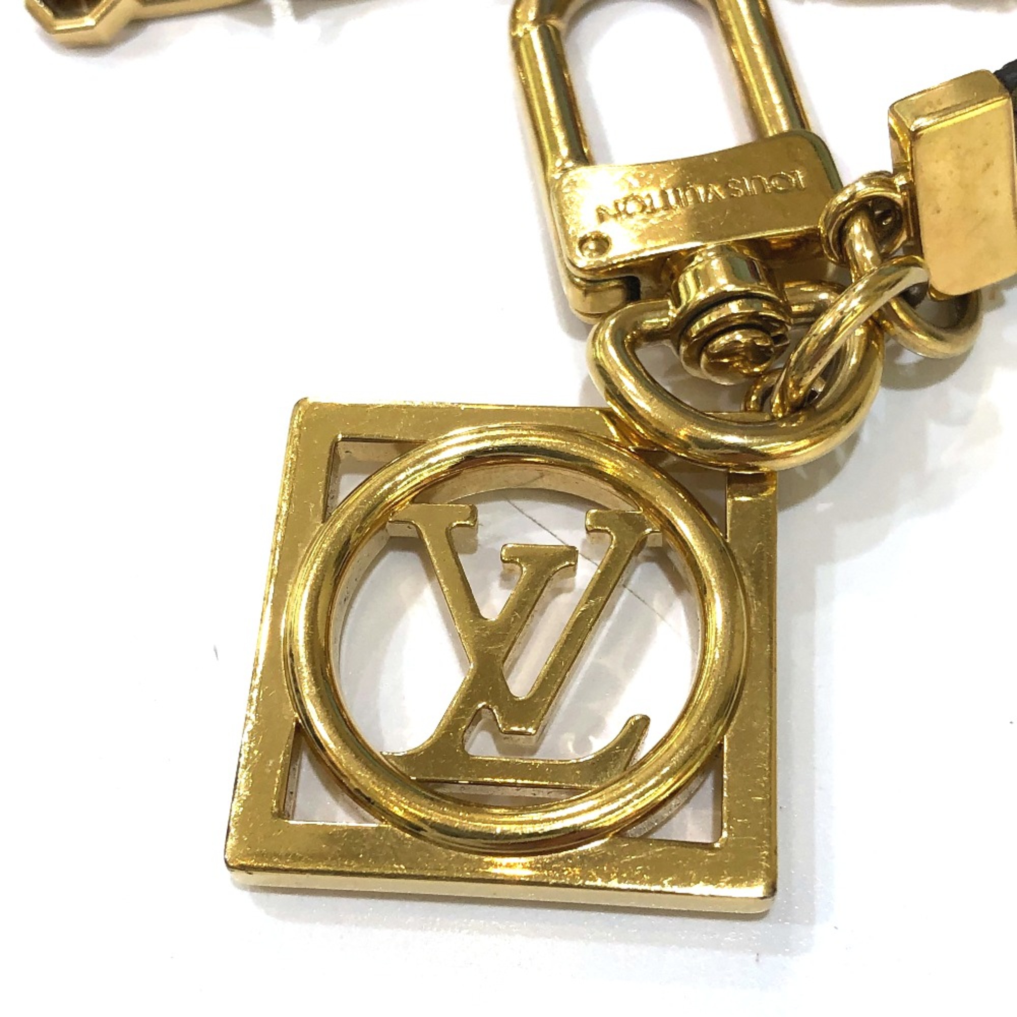 Louis Vuitton M69553 Monogram reverse Key Holder Key Ring charm Brown GoldHardware