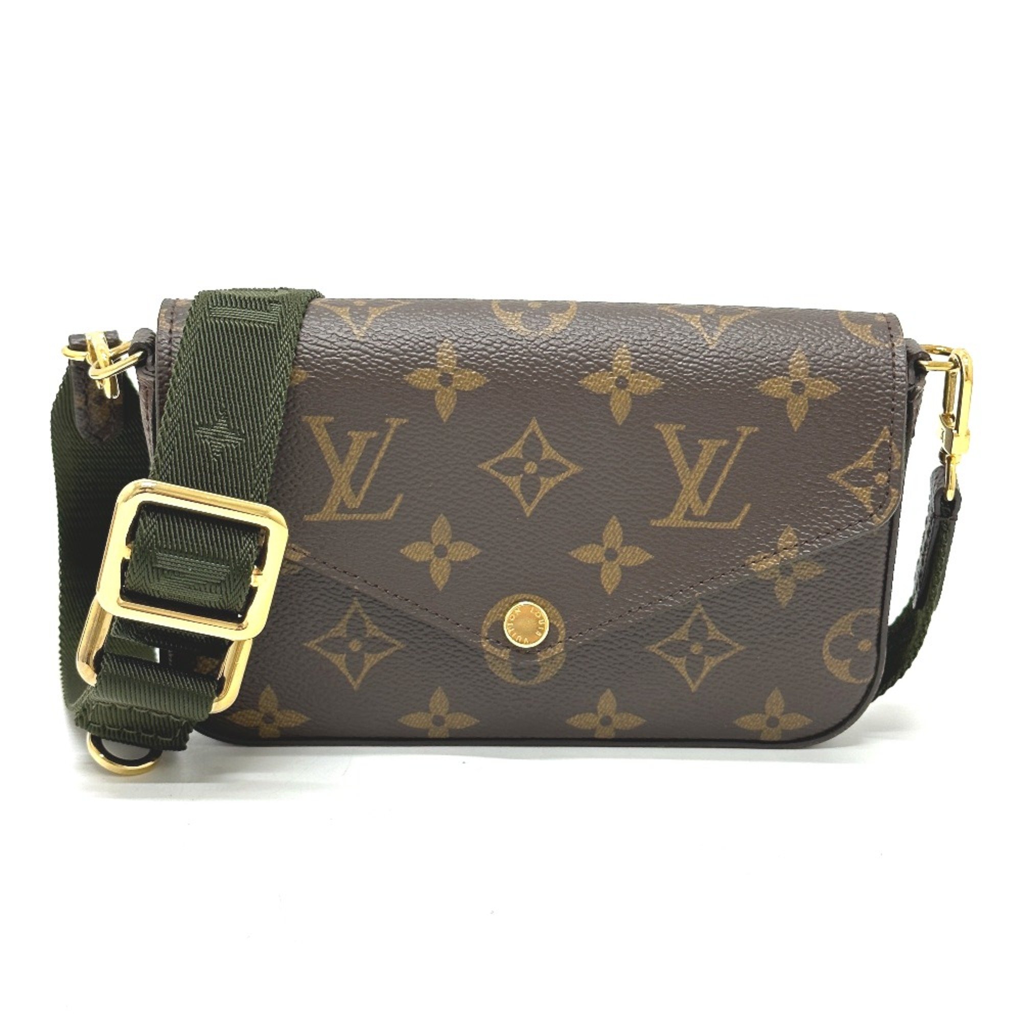 Louis Vuitton M80091 Monogram Crossbody pouch Shoulder Bag Brown GoldHardware