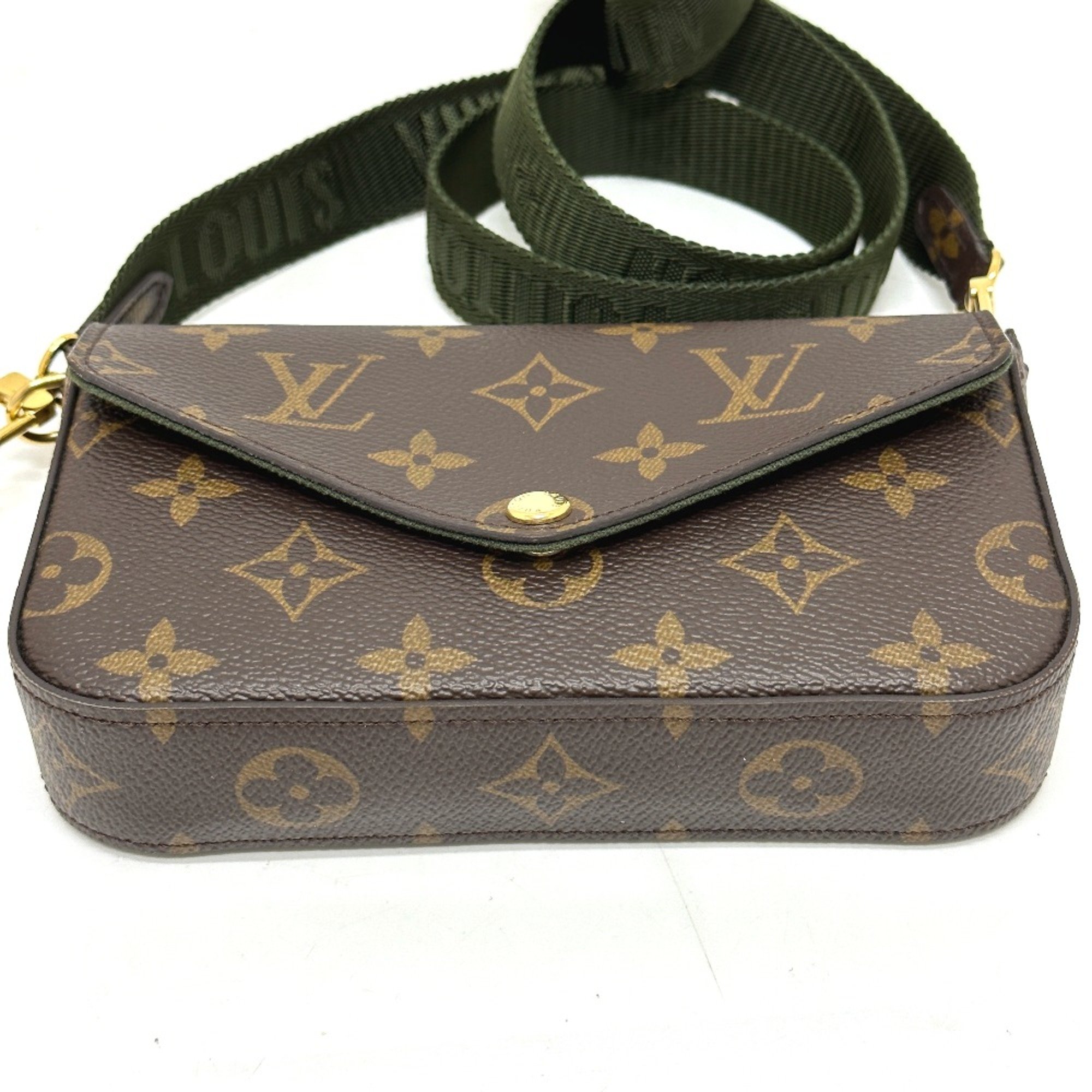 Louis Vuitton M80091 Monogram Crossbody pouch Shoulder Bag Brown GoldHardware