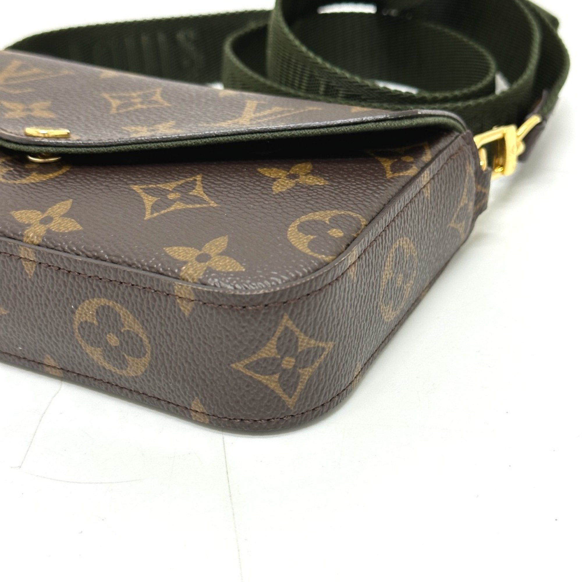 Louis Vuitton M80091 Monogram Crossbody pouch Shoulder Bag Brown GoldHardware