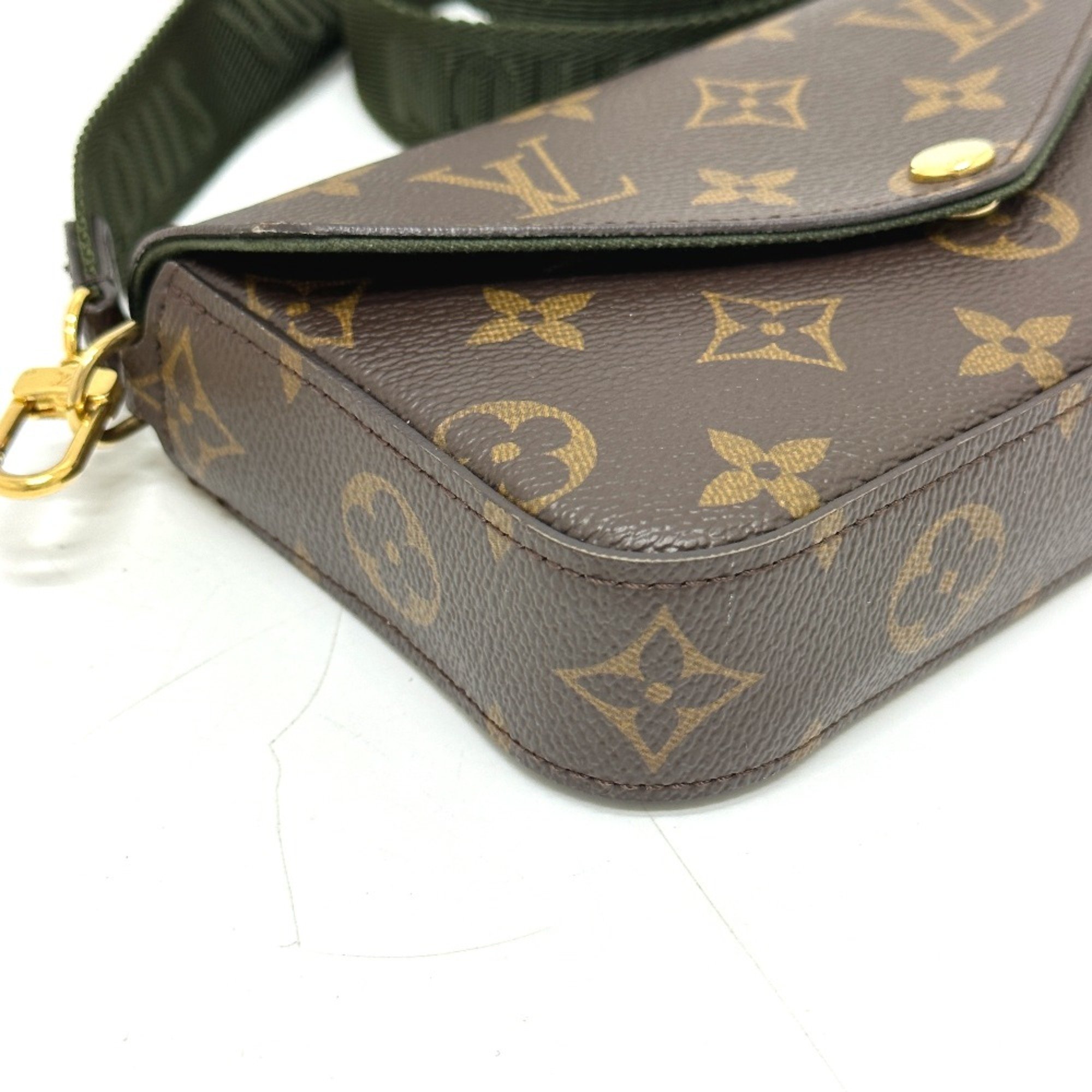 Louis Vuitton M80091 Monogram Crossbody pouch Shoulder Bag Brown GoldHardware