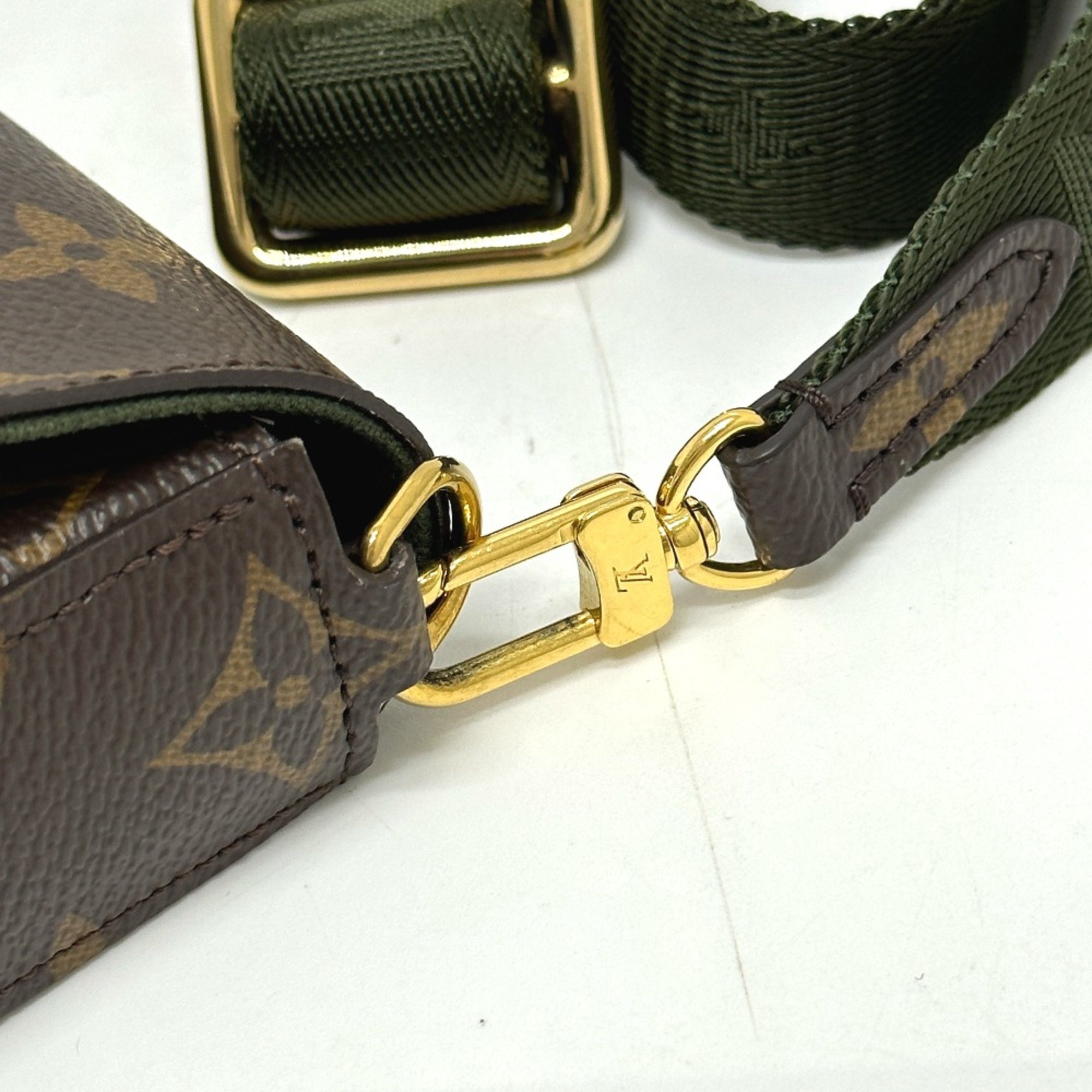 Louis Vuitton M80091 Monogram Crossbody pouch Shoulder Bag Brown GoldHardware