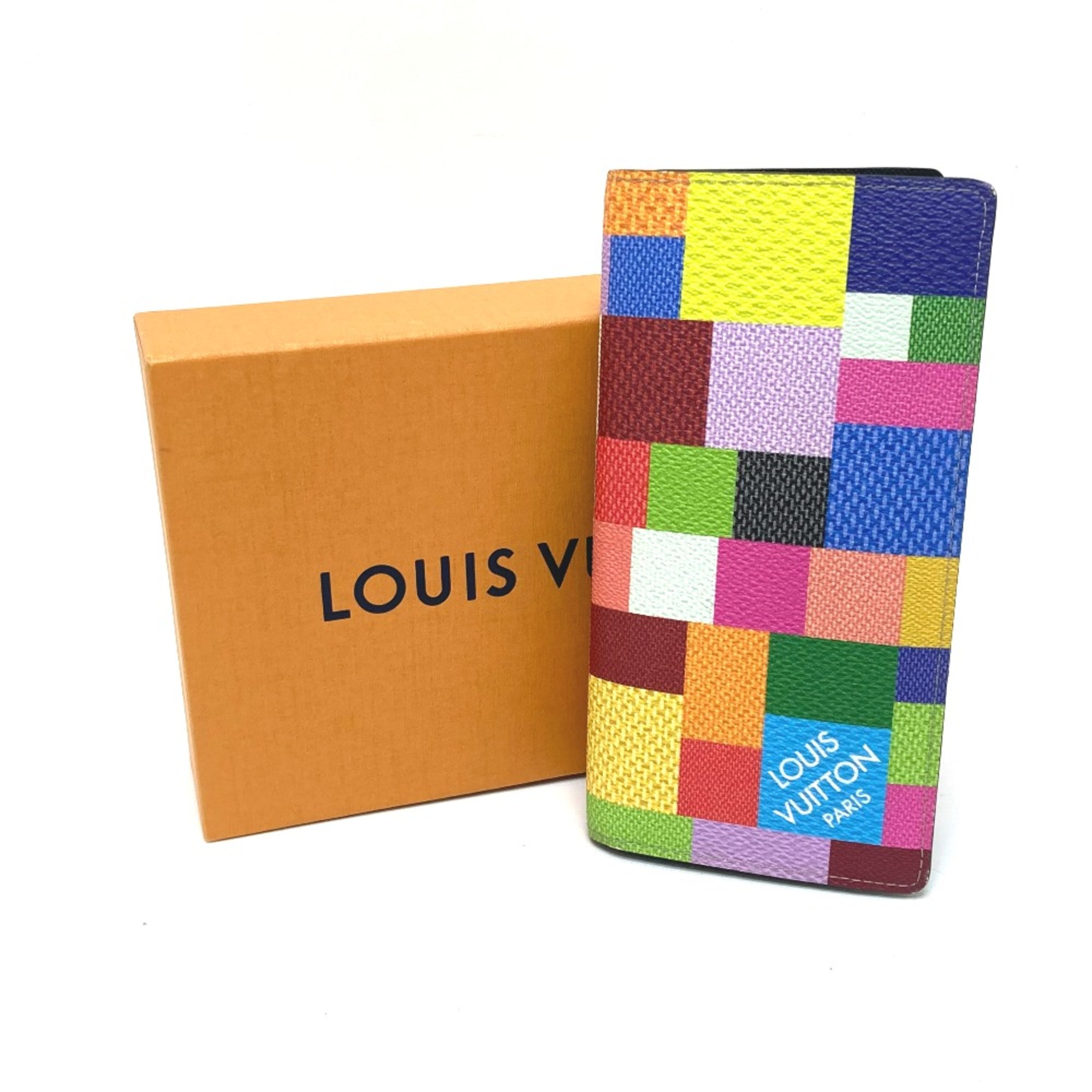 Louis Vuitton N60457 Damier Graphite3D Two fold Long Wallet Multicolore