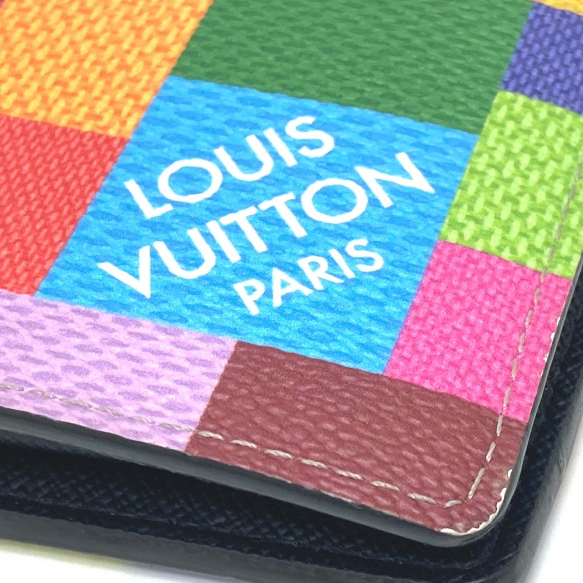 Louis Vuitton N60457 Damier Graphite3D Two fold Long Wallet Multicolore