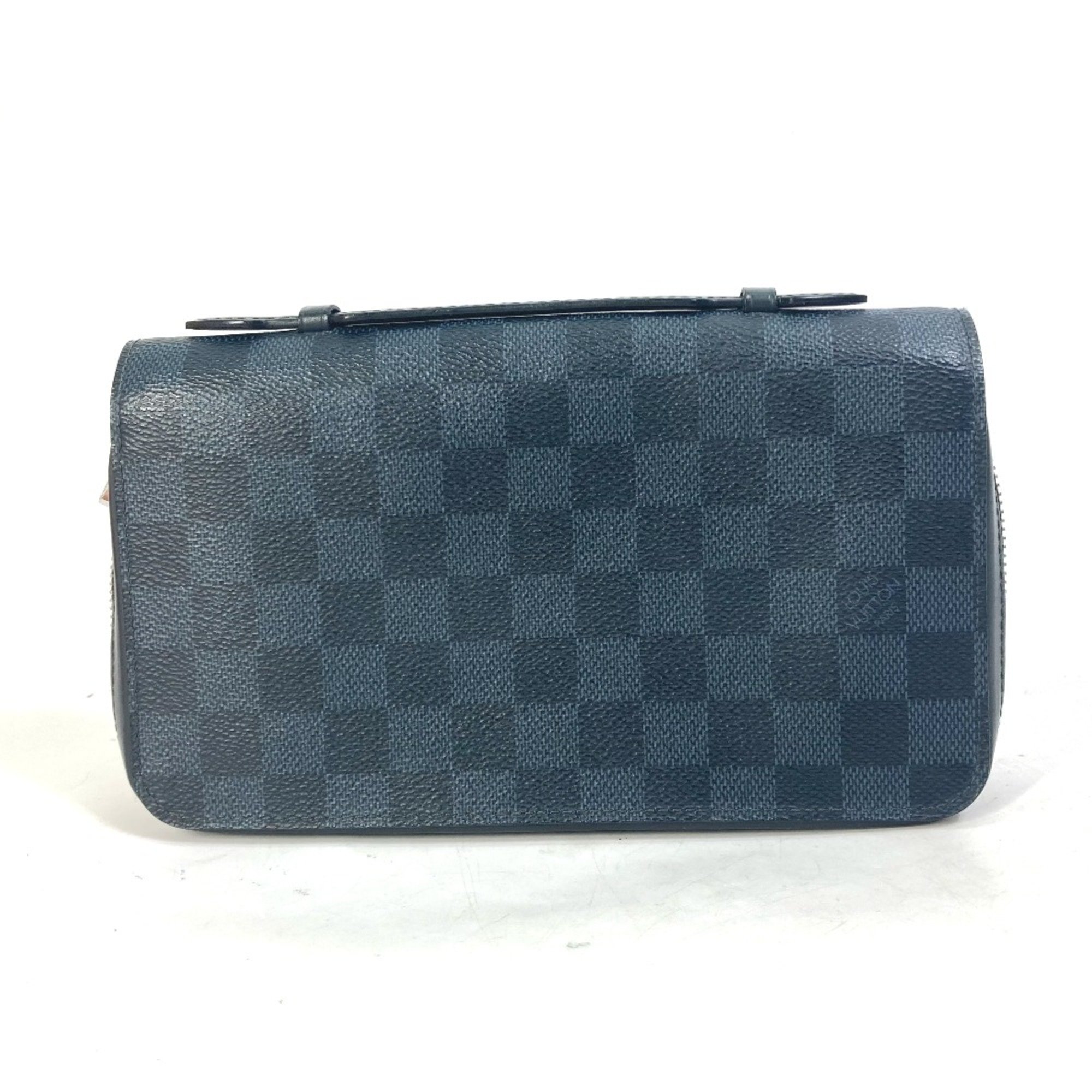 Louis Vuitton N41590 Damier Cobalt Travel Case Hand Bag Long Wallet Navy