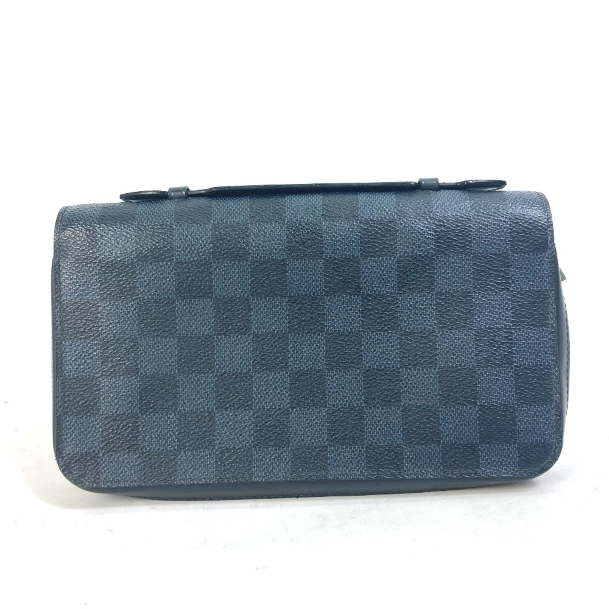 Louis Vuitton N41590 Damier Cobalt Travel Case Hand Bag Long Wallet Navy