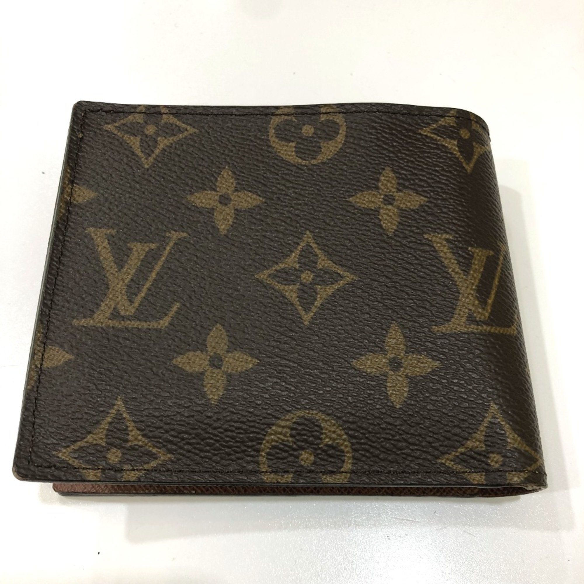 Louis Vuitton M62288 logo Saif Folded wallet Brown