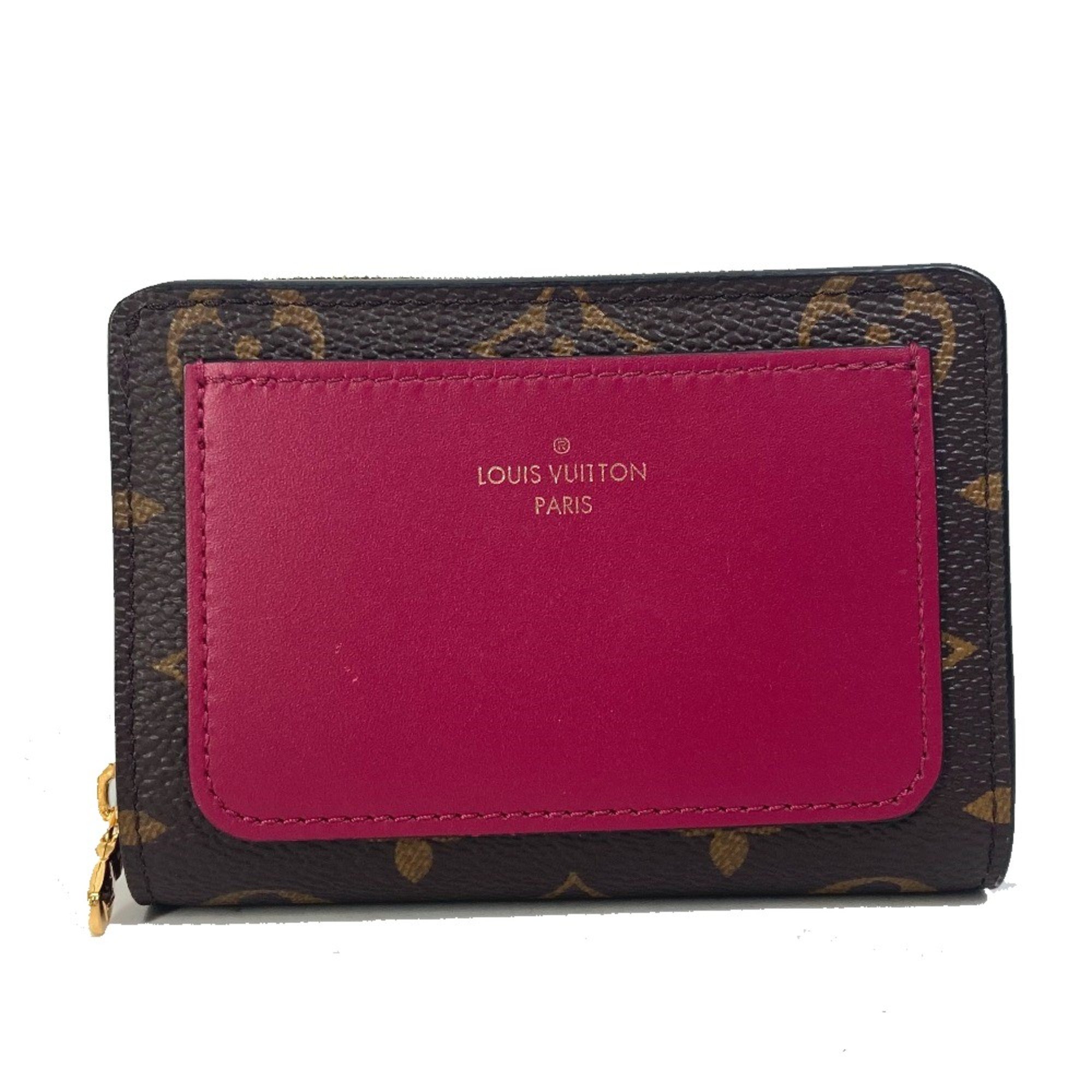 Louis Vuitton M82377 Monogram Folded wallet Fuchsia Brown