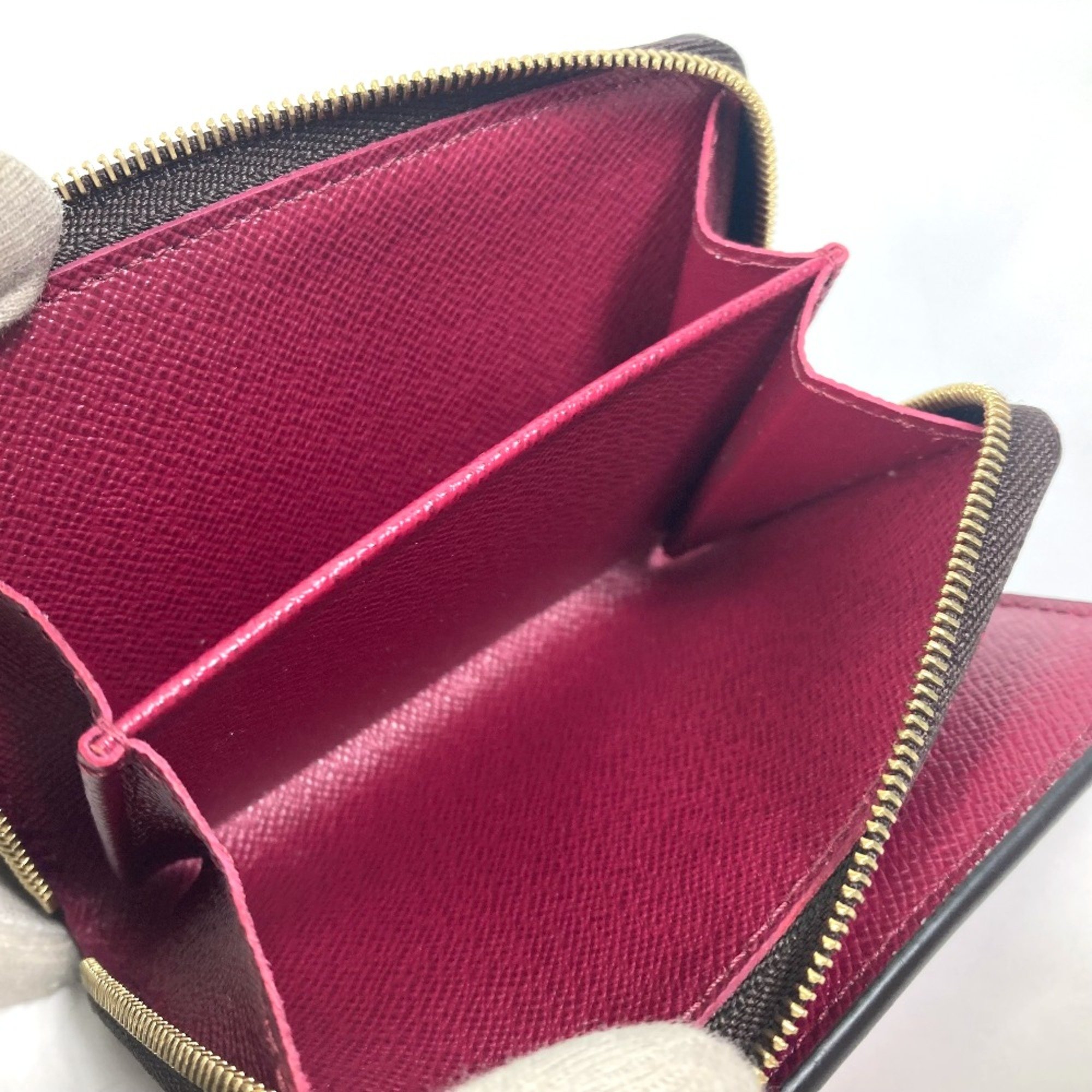 Louis Vuitton M82377 Monogram Folded wallet Fuchsia Brown