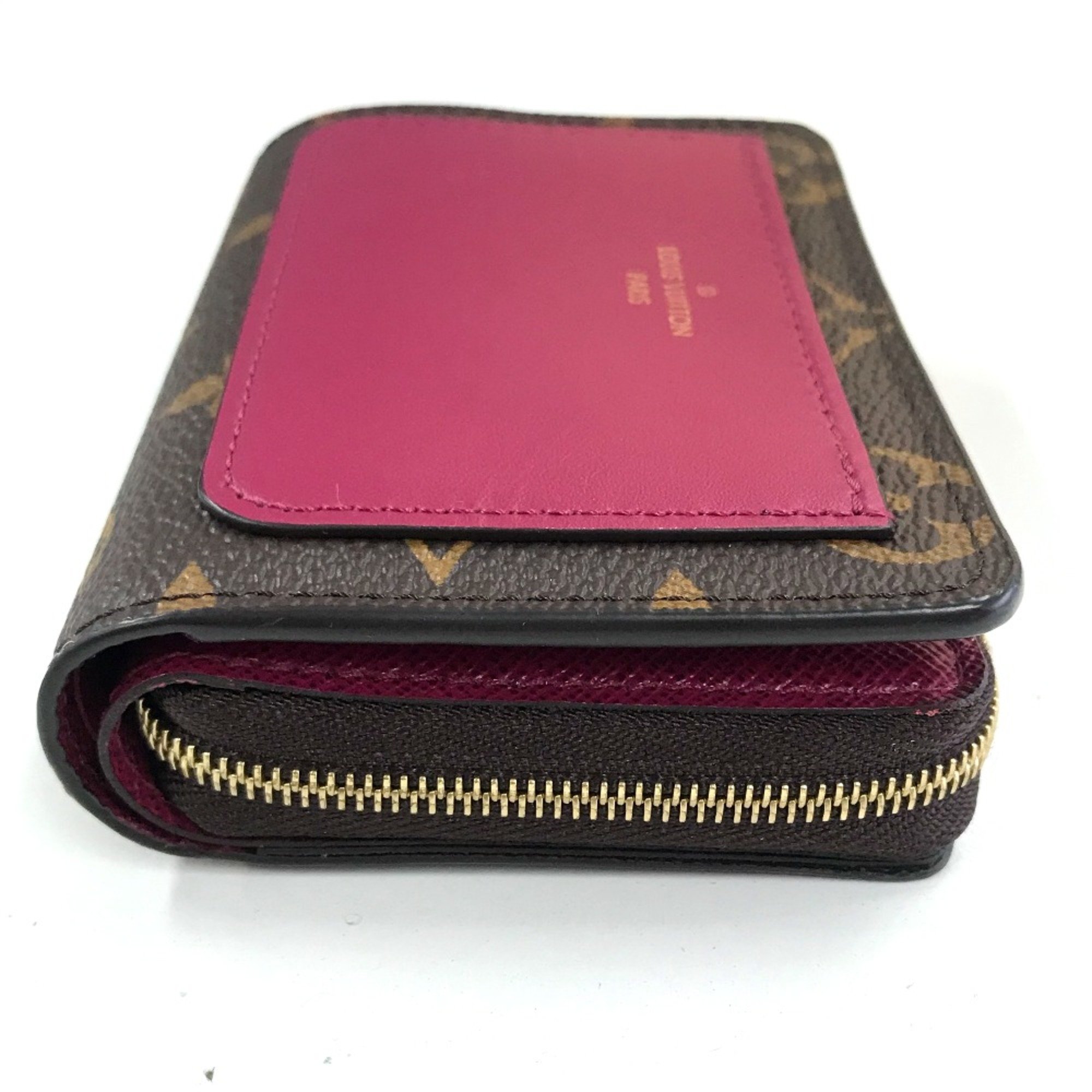 Louis Vuitton M82377 Monogram Folded wallet Fuchsia Brown