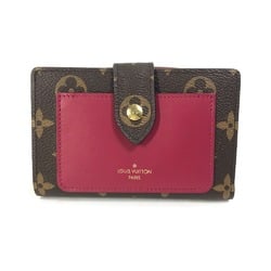 Louis Vuitton M69433 Monogram wallet case Folded wallet Brown x wine red