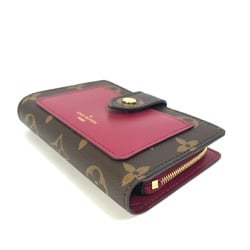 Louis Vuitton M69433 Monogram wallet case Folded wallet Brown x wine red