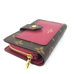 Louis Vuitton M69433 Monogram wallet case Folded wallet Brown x wine red