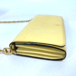 Louis Vuitton M90149 MonogramVernis Chain Wallet Hand Bag Long Wallet citron yellow