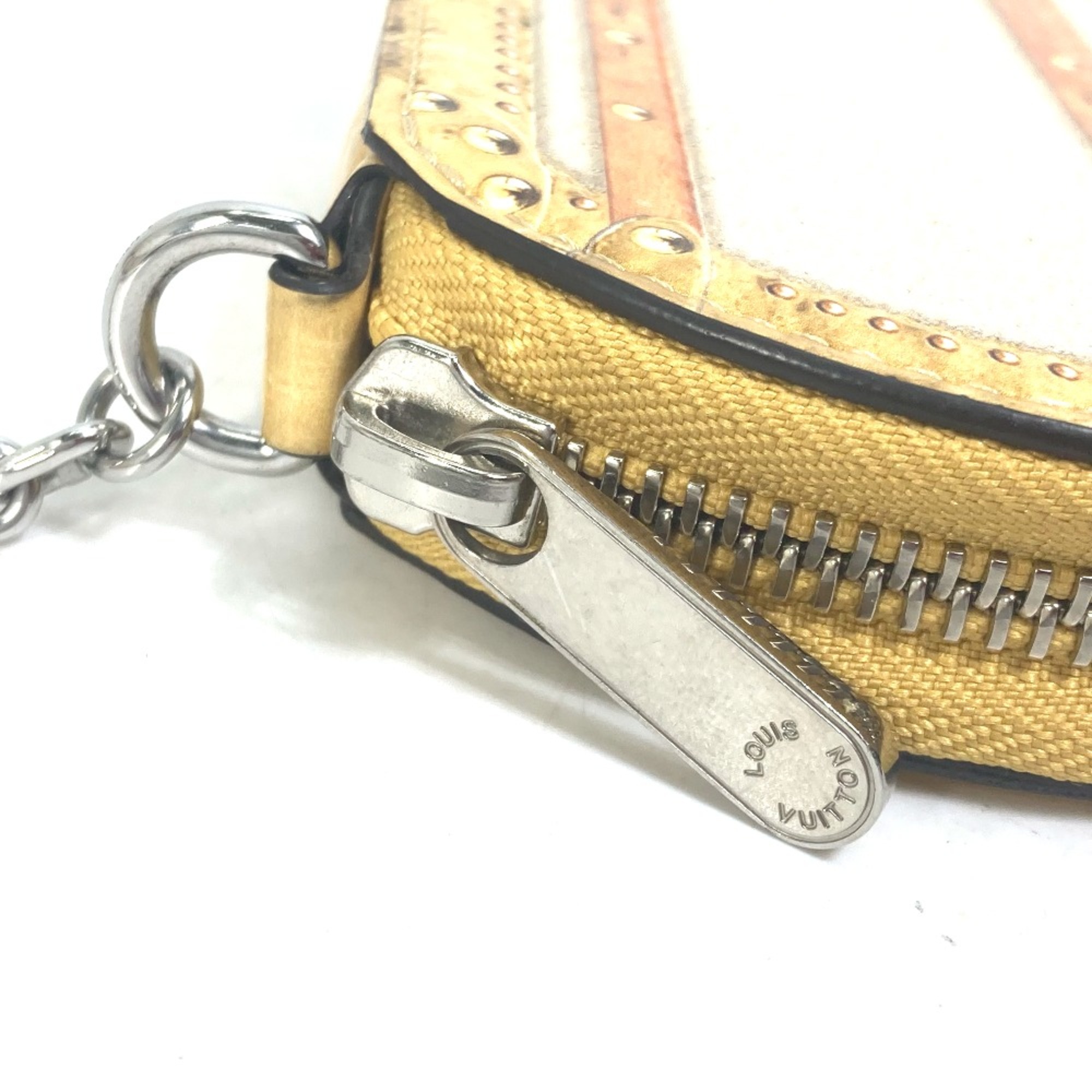 Louis Vuitton M52747 With Wallet Coin Compartment Chain Limited to Shinjuku Isetan coin purse Beige