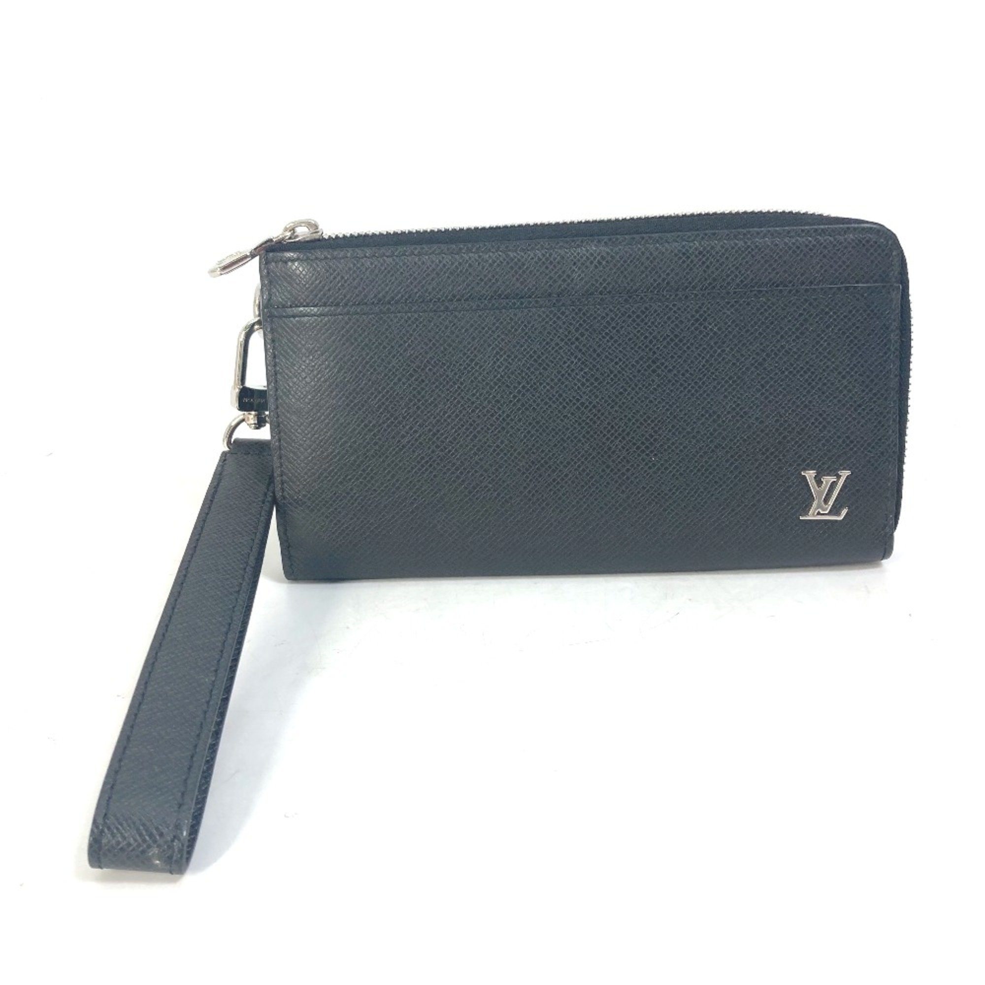 Louis Vuitton M69409 Taiga With strap Long Wallet Ardoise Black