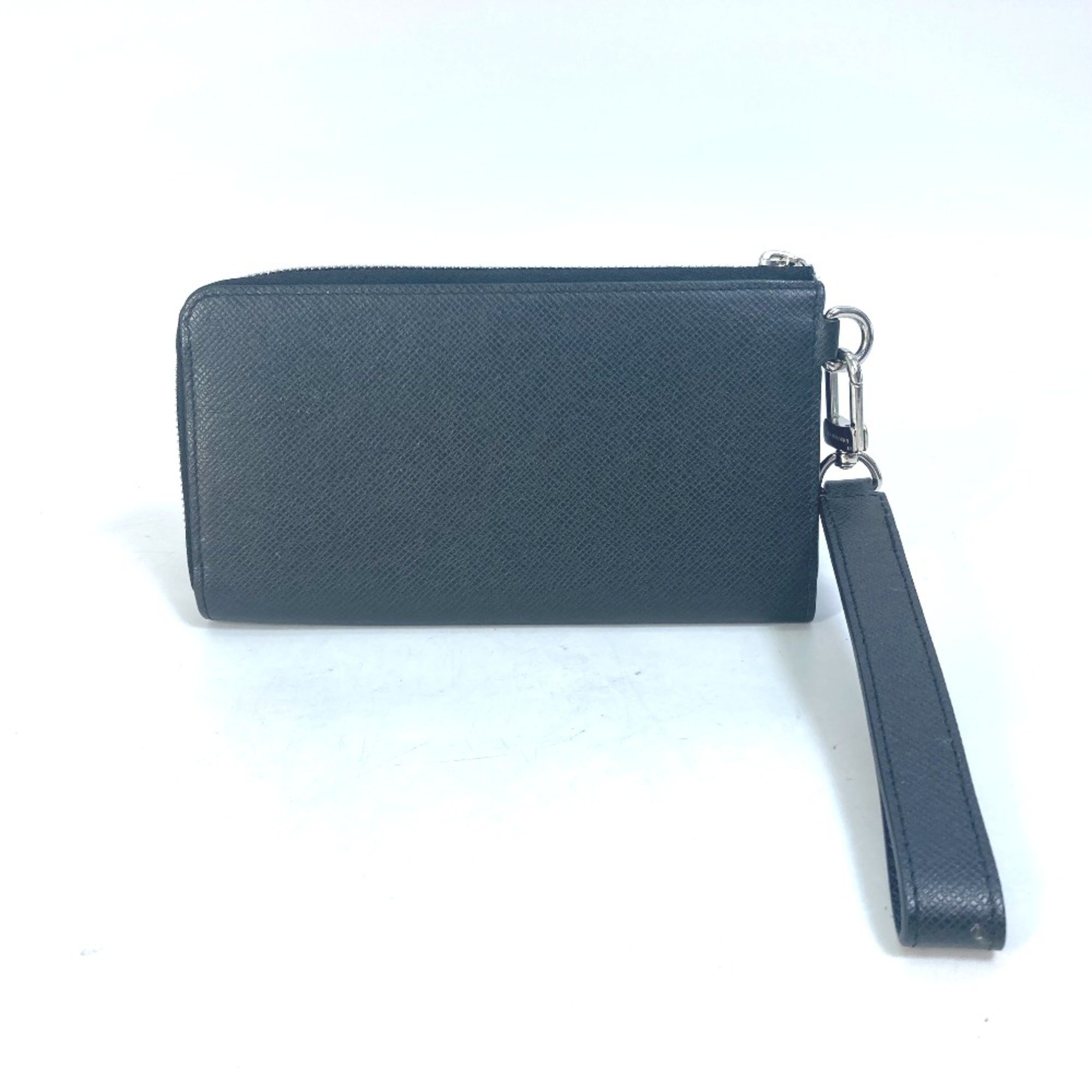 Louis Vuitton M69409 Taiga With strap Long Wallet Ardoise Black