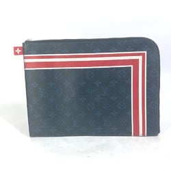 Louis Vuitton M61679 Monogram Cobalt striped bag pouch Clutch bag Navy Red x White