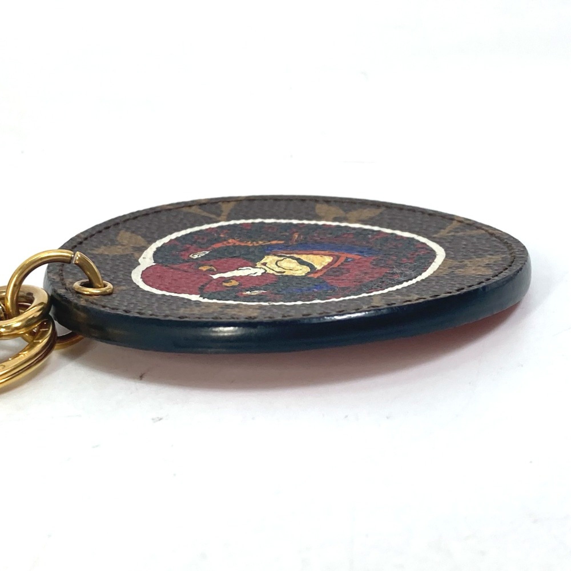 Louis Vuitton MP1949 Monogram Kansai Yamamoto Kabuki Daruma Bag Charm Key Holder Brown